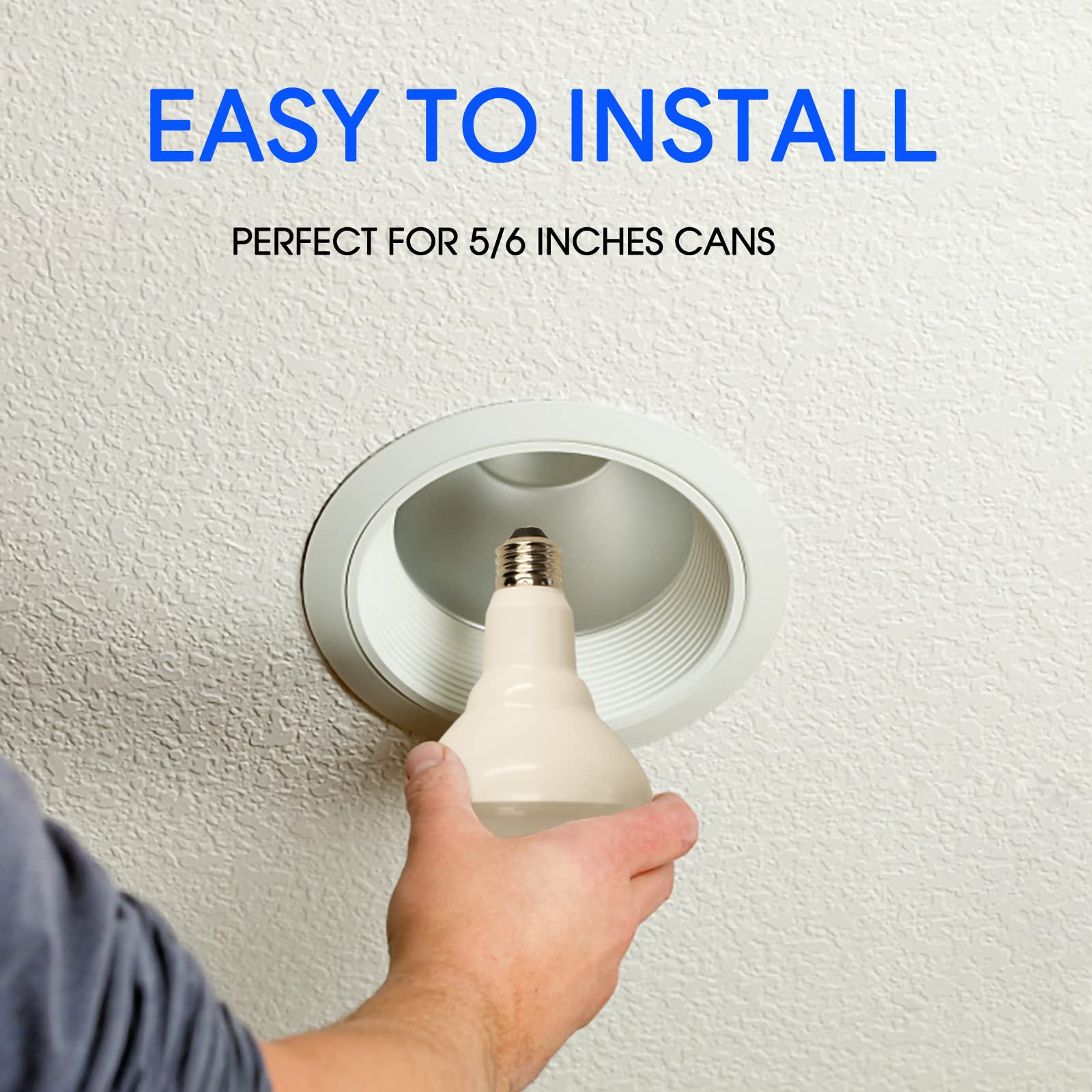 Energetic 12-Pack Br30 Dimmable Led Recessed Light Bulb, 11W=75W, 4000K Cool White, 900Lm, Indoor Flood Light Bulb For Cans, Cri85+, Ul Listed