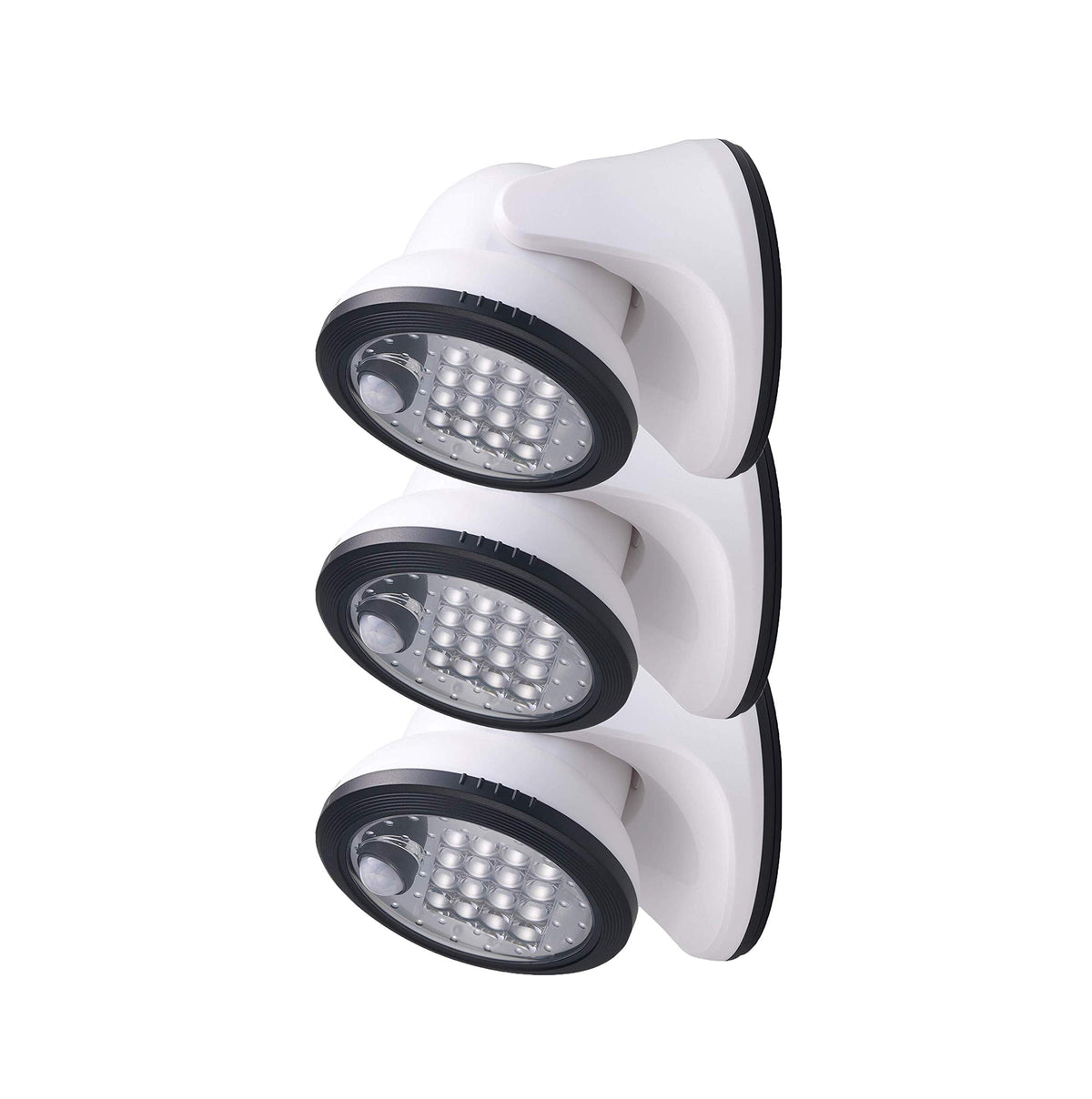 Light It! By Fulcrum 600L Led Porch Light, White, 3-Pack - Durable Plastic Design