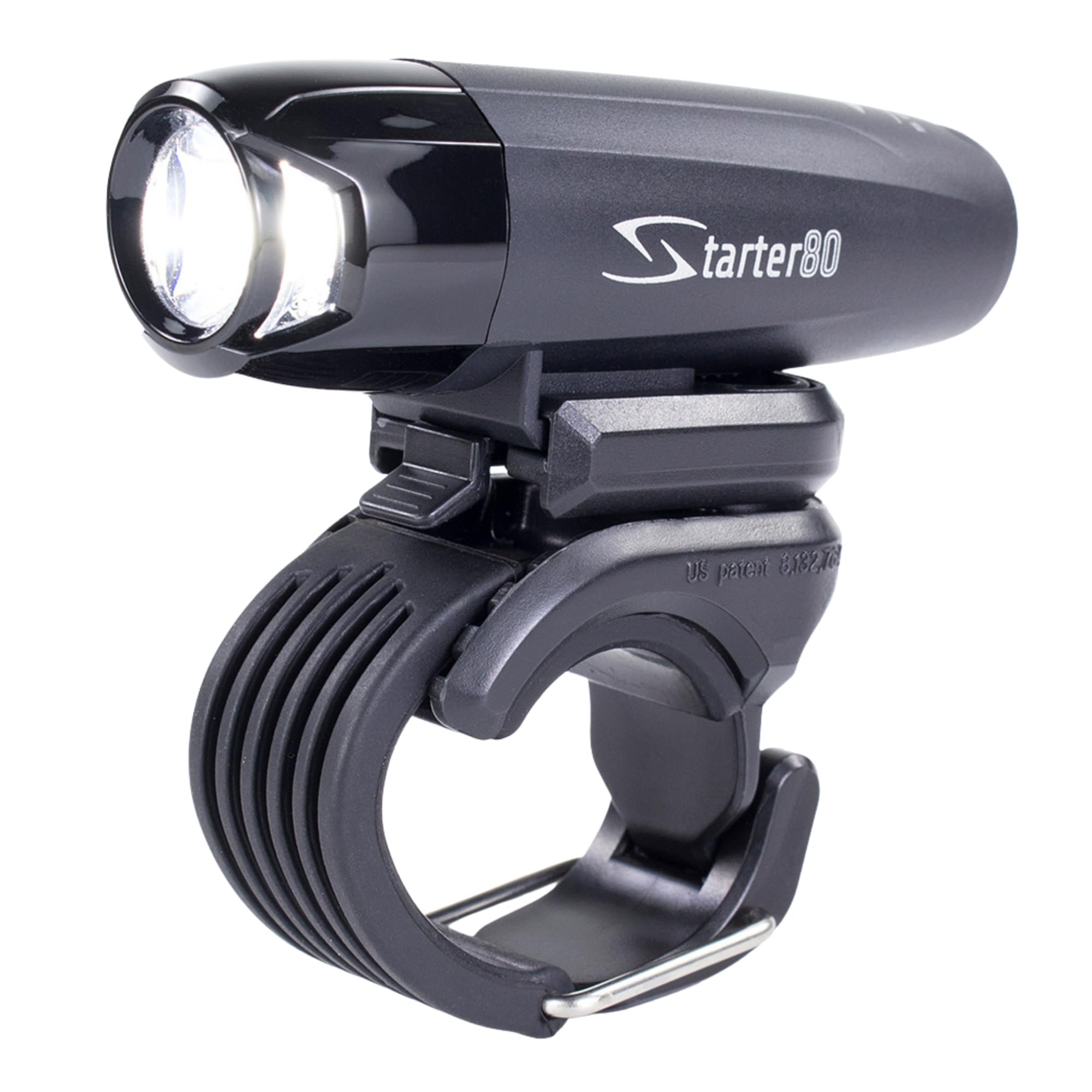 Serfas Starter Headlight, for Bicycles, E-Bikes, Mountain Bikes, and Road Bike, 80 Lumens, AA Battery, and Universal Handle Bar 