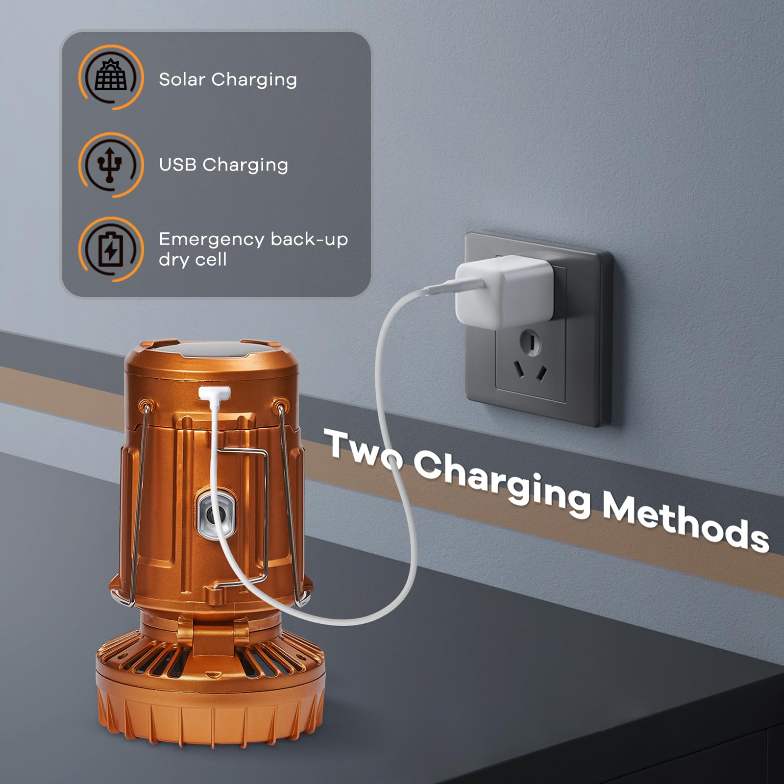 Camping Lanterns with Fan,Solar Camping Fan Charging for Phone, Rechargeable LED Lanterns Camping Fans for Tents Power Outage Hu