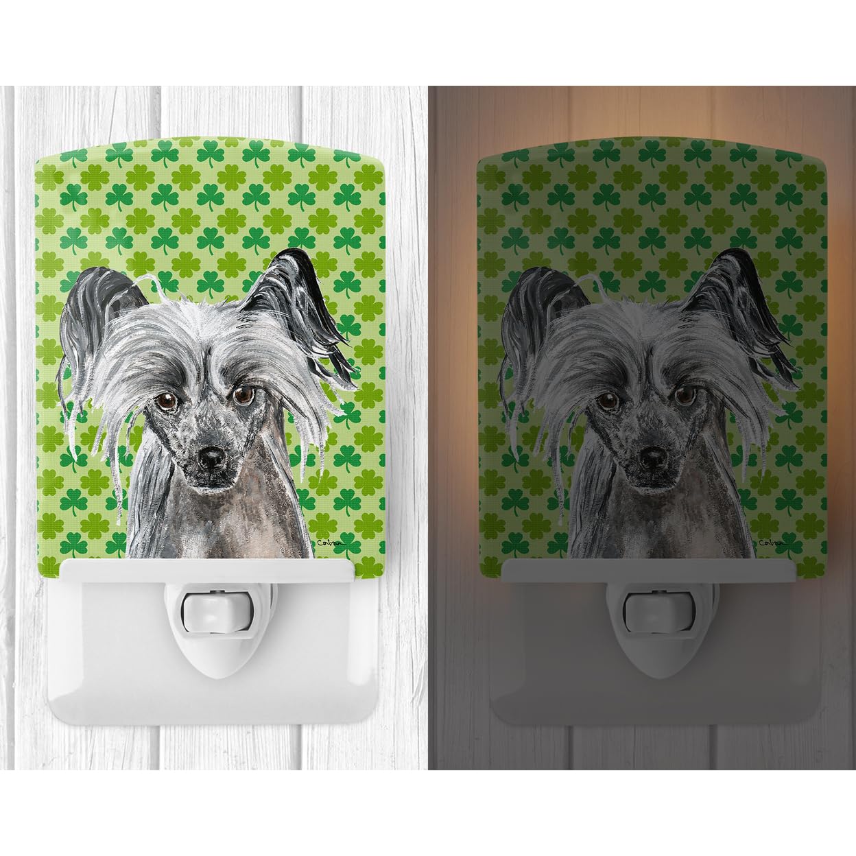 Carolines Treasures Night Light, Ceramic, 6x4x3 inches, Multicolor, Model SC9578CNL, St. Patricks Day Design