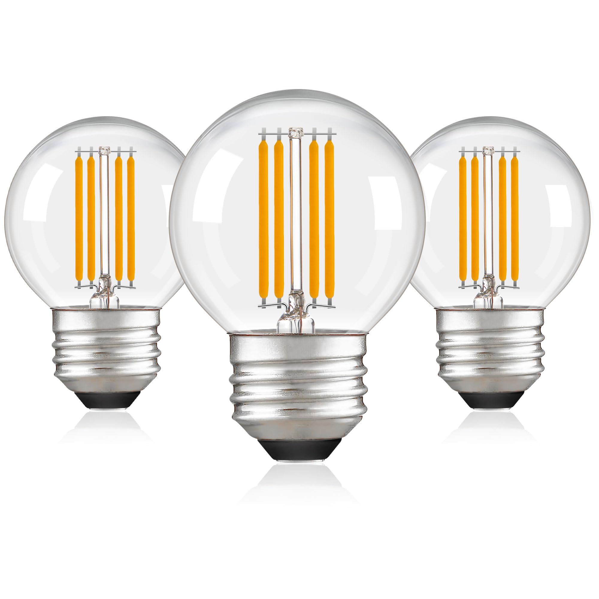 Padmo Ludaz Dimmable Led G16.5 Light Bulb 40W Equal 4W Globe Light Bulbs Type G Light Bulb Round Light Bulbs For Bathroom Vanity