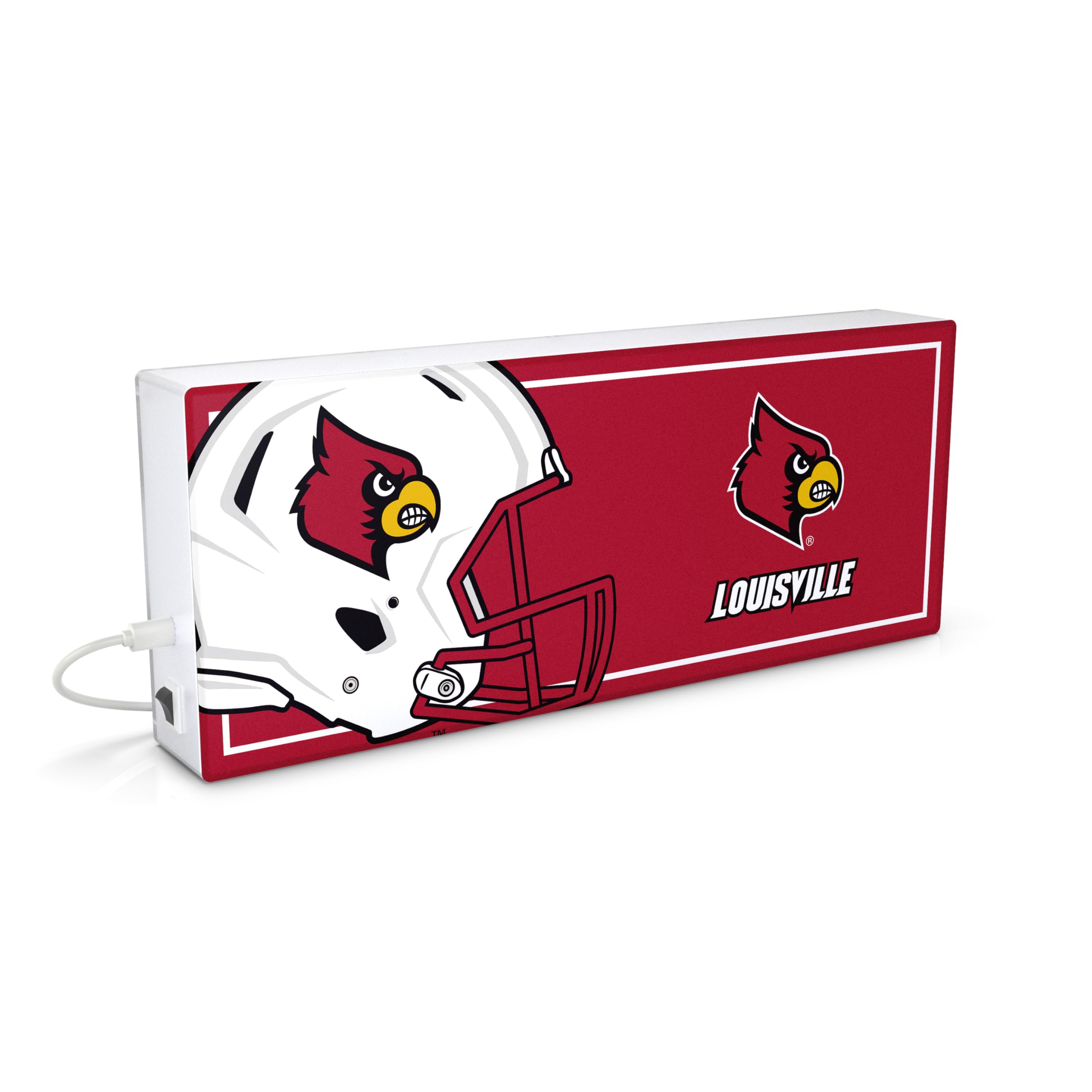 SOAR NCAA LED Ambience Light Box: Elevate Your Space with Officially Licensed Wall D  cor, Louisville Cardinals