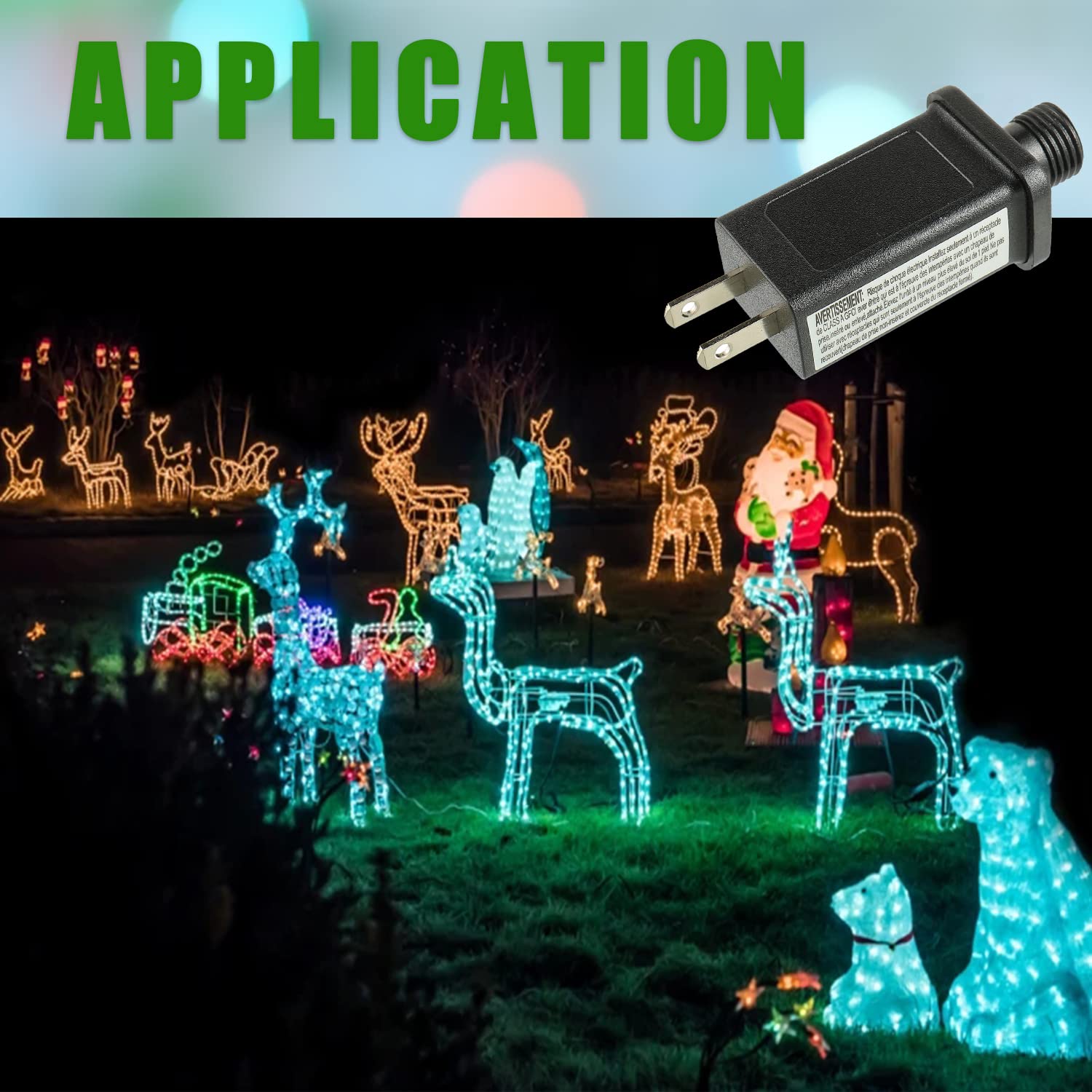 SIGANDG LED Transformer 4.5V 2.7W Power Supply for Christmas Lights, IP44 Waterproof, Black, Model SGD-4.5V2.7W0.6