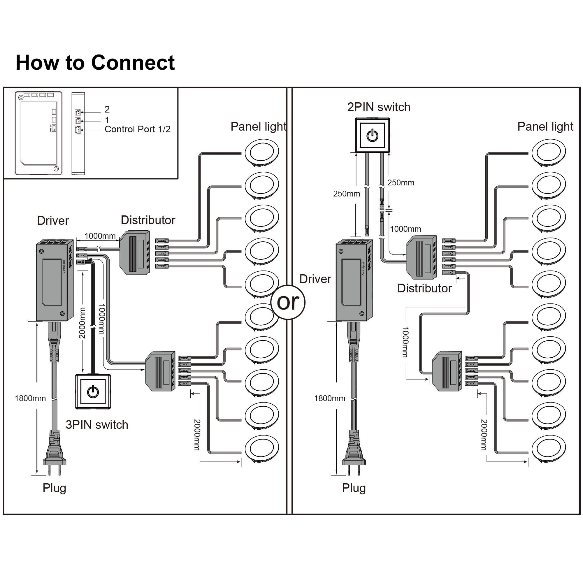Vst Under Cabinet Lighting Plug In With Wired Touch Dimmer Switch,Recessed Or Surface Mount Design,Natural White 4000K 12V 2W(20W Total, 10 Pack White) Puck Lights Fixtures
