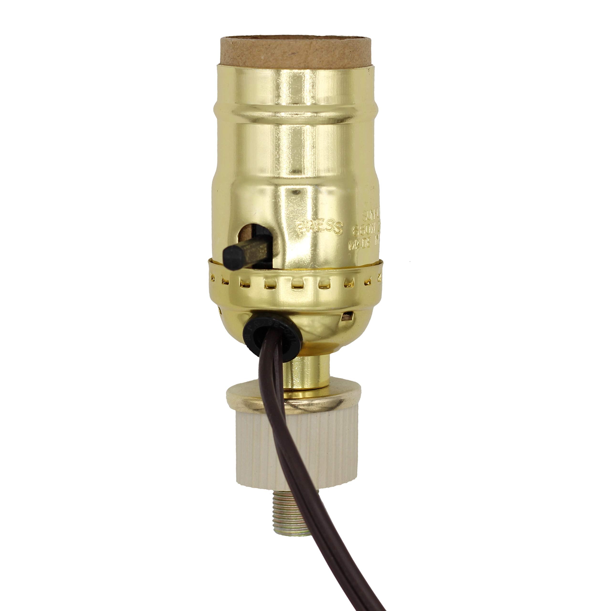 Creative Hobbies Lamp Kit For Liquor Bottles, Wine Bottles - Includes All Adapters, Socket, Cord And Harp (Gold)