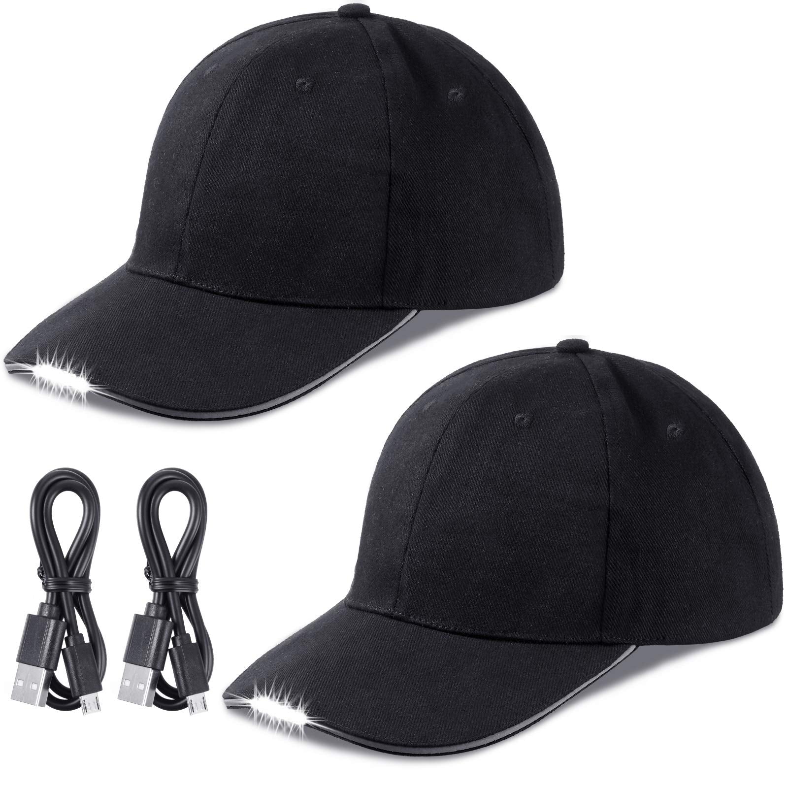 Syhood Hands-Free LED Baseball Cap with 5 LED Headlamp, One Size, Black, Model Syhood-2134
