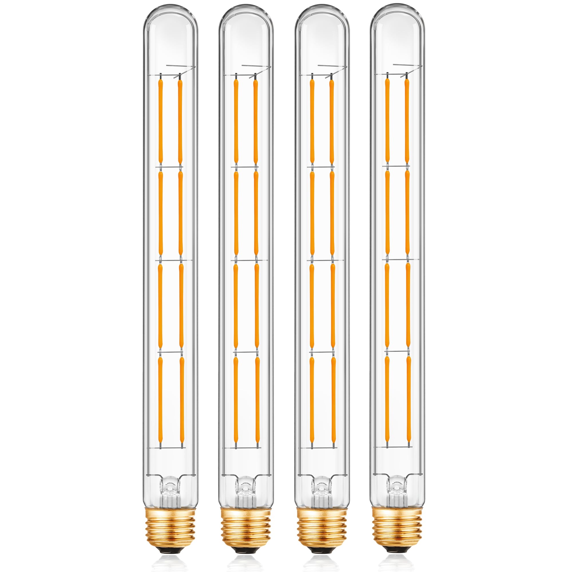 XININSUN T300 LED Bulb, 10W Equivalent to 100W, Dimmable Clear Glass, 11.8 Inch Tubular, 2700K, 4 Pack