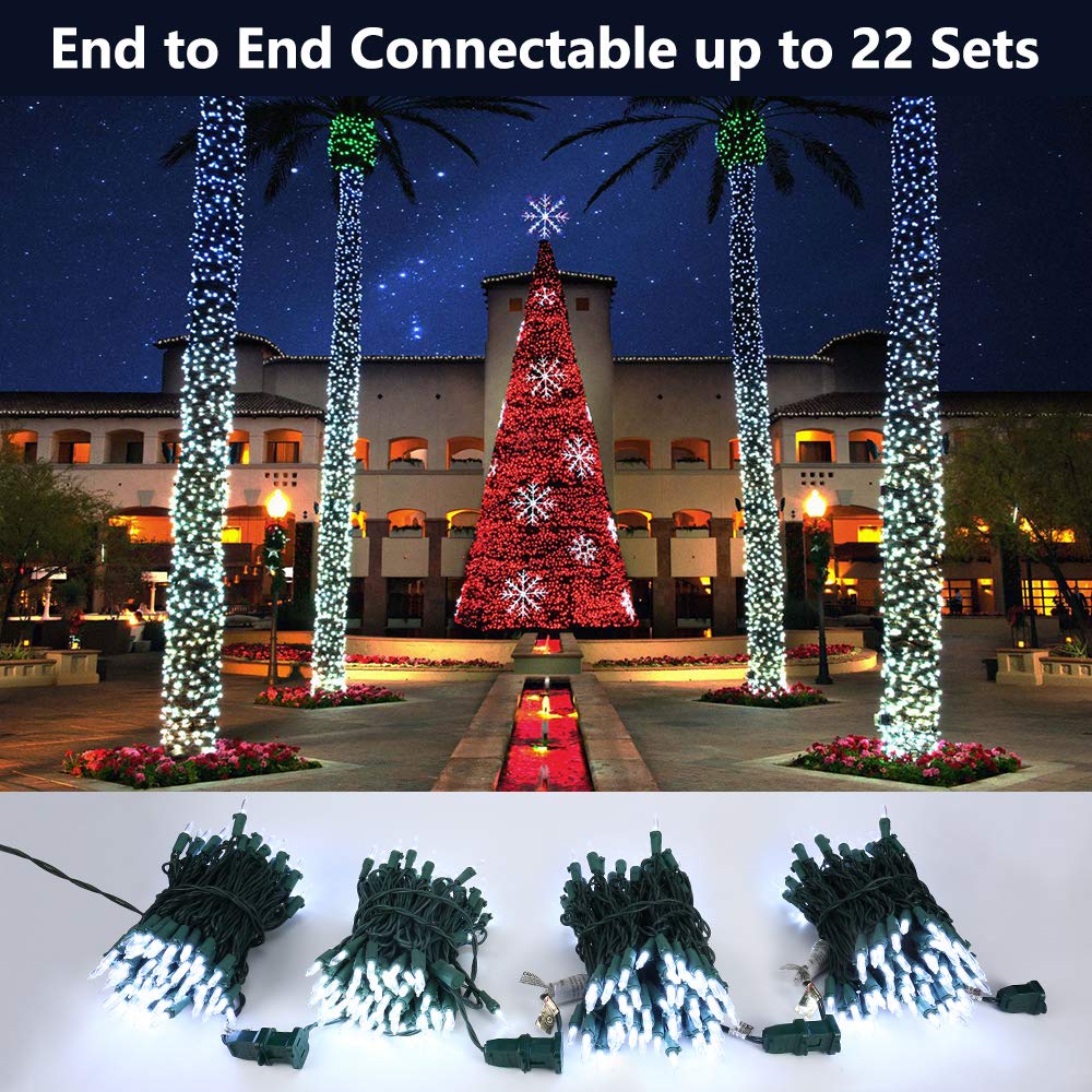 Brizled Christmas Lights, Mini String Lights, 33ft, 100 LED, Cool White, 120V UL Certified, Model TSD-100W-3/S-FT19