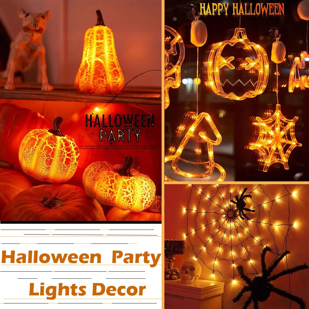 SOCO Fairy Lights 16 Pack, 10ft 30 LED Waterproof Firefly Lights, Orange, Model 2032 T07
