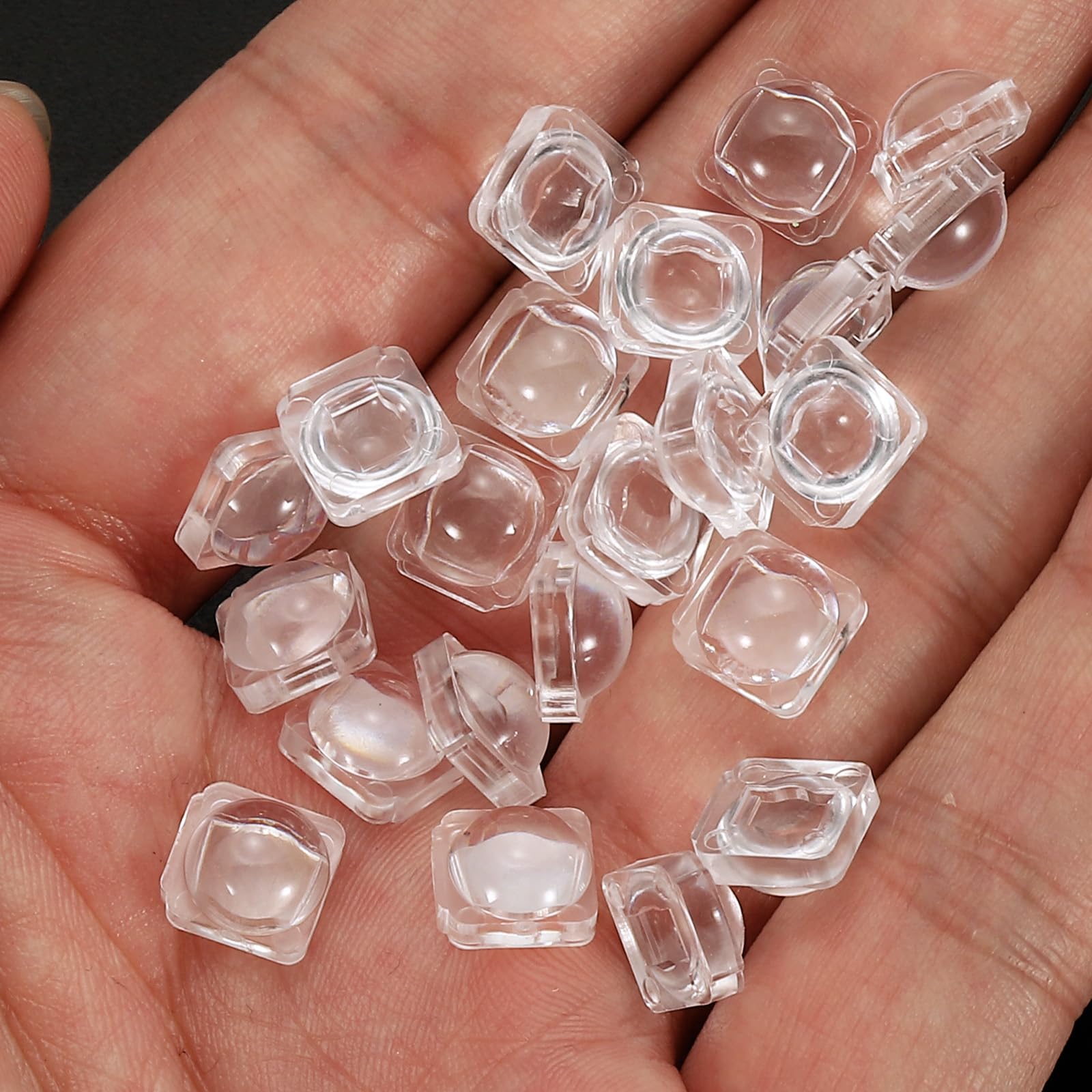 Patikil Led Convex Lens, 100 Pack 90 Degree Beam Angle Acrylic Led Optical Convex Condenser Lens For 2835 Led Strip Lamp Beads,