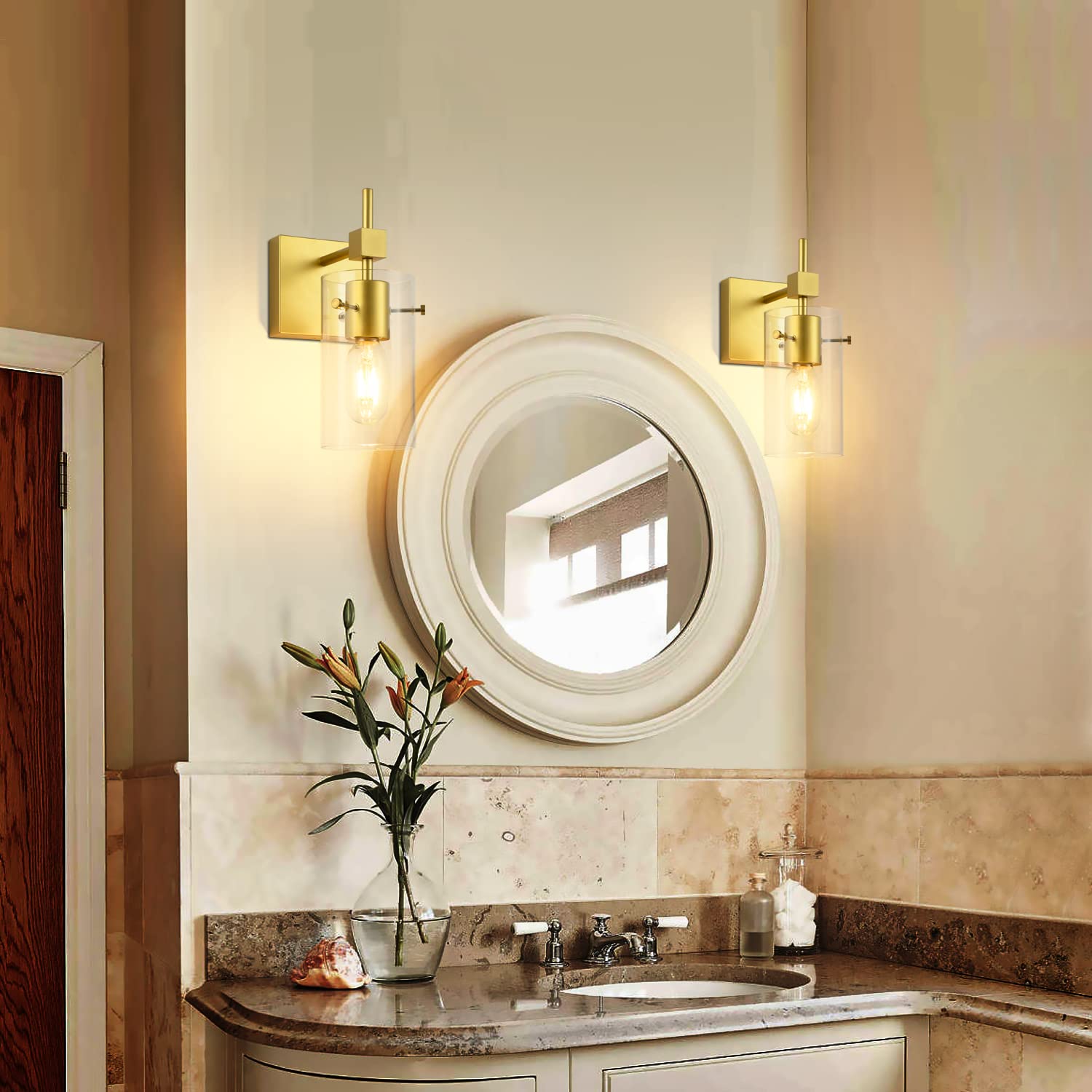Solfart 1 Light Gold Bathroom Light Fixtures Wall Light Fixtures Vanity Light Fixture Bathroom Vanity Light