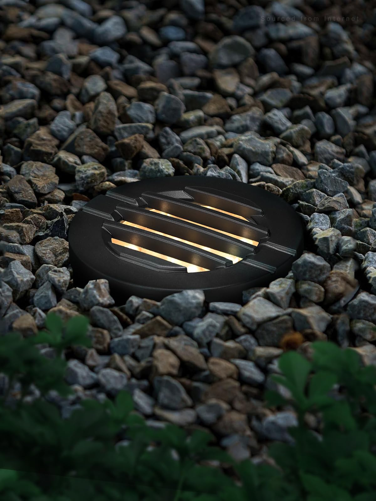 LEONLITE 6W LED Well Lights, Grated Top, Anti-Glare, 3000K, IP67, Aluminum, 12-24V AC/DC, Black,