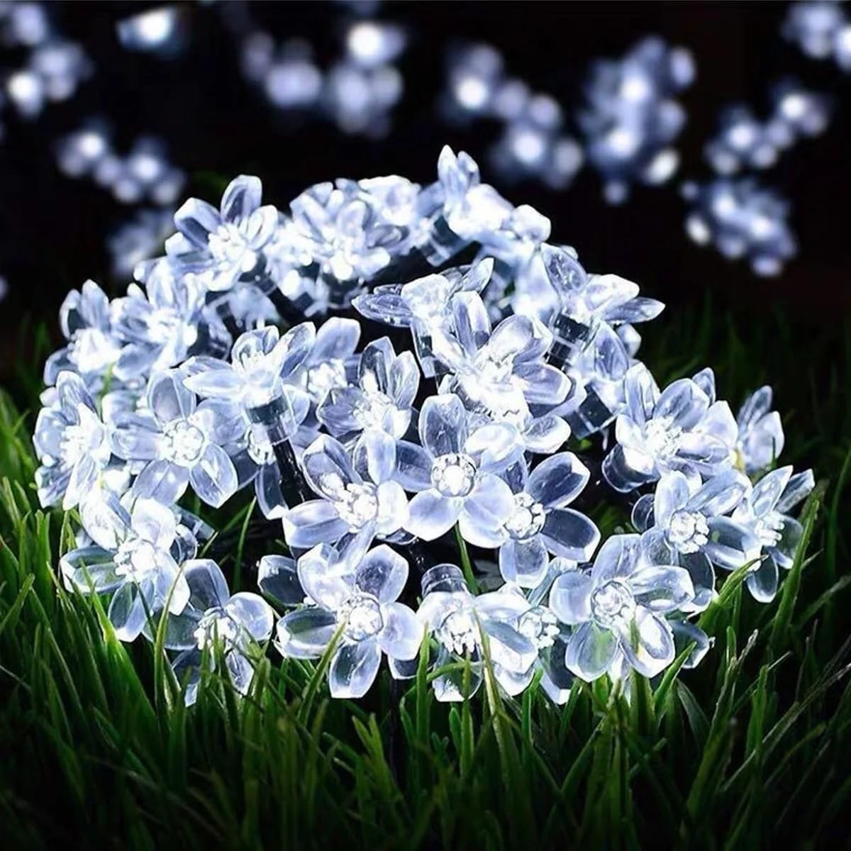 LIGHTOP Flower Fairy Lights 30LED Battery Operated Waterproof Indoor String Lights Cool White for Parties, Garden, Bedroom