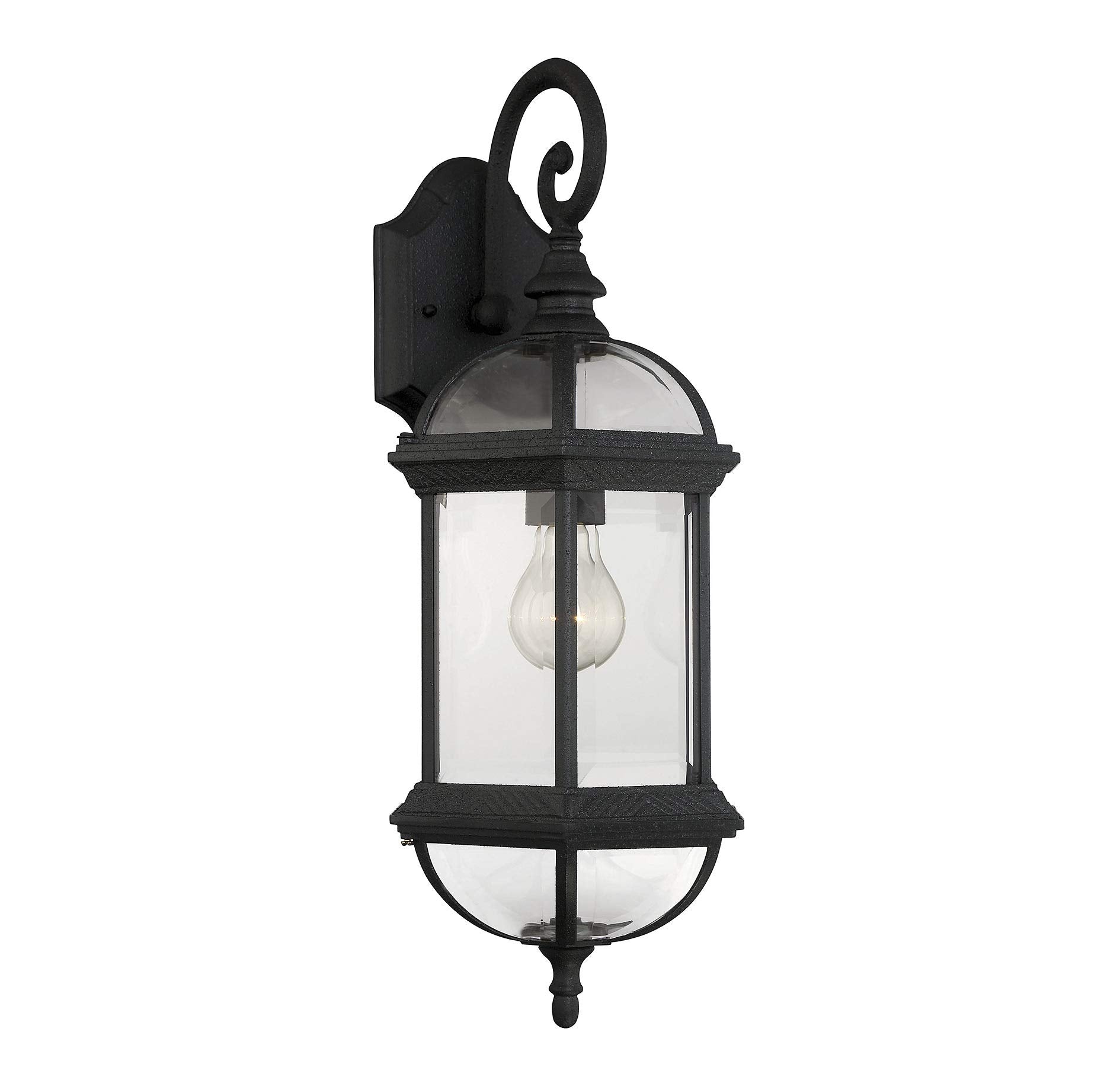Savoy House 5-0630-Bk One Light Wall Mount Lantern