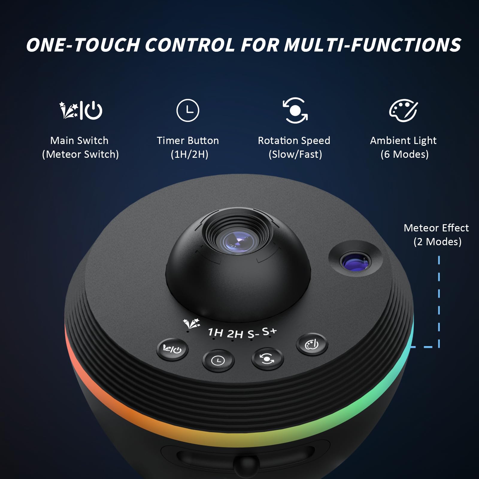 Ainael Galaxy Projector - Star Home Planetarium Night Light, Black, Model SKE-TKQ01, Perfect for Kids and Adults, Christmas Gift