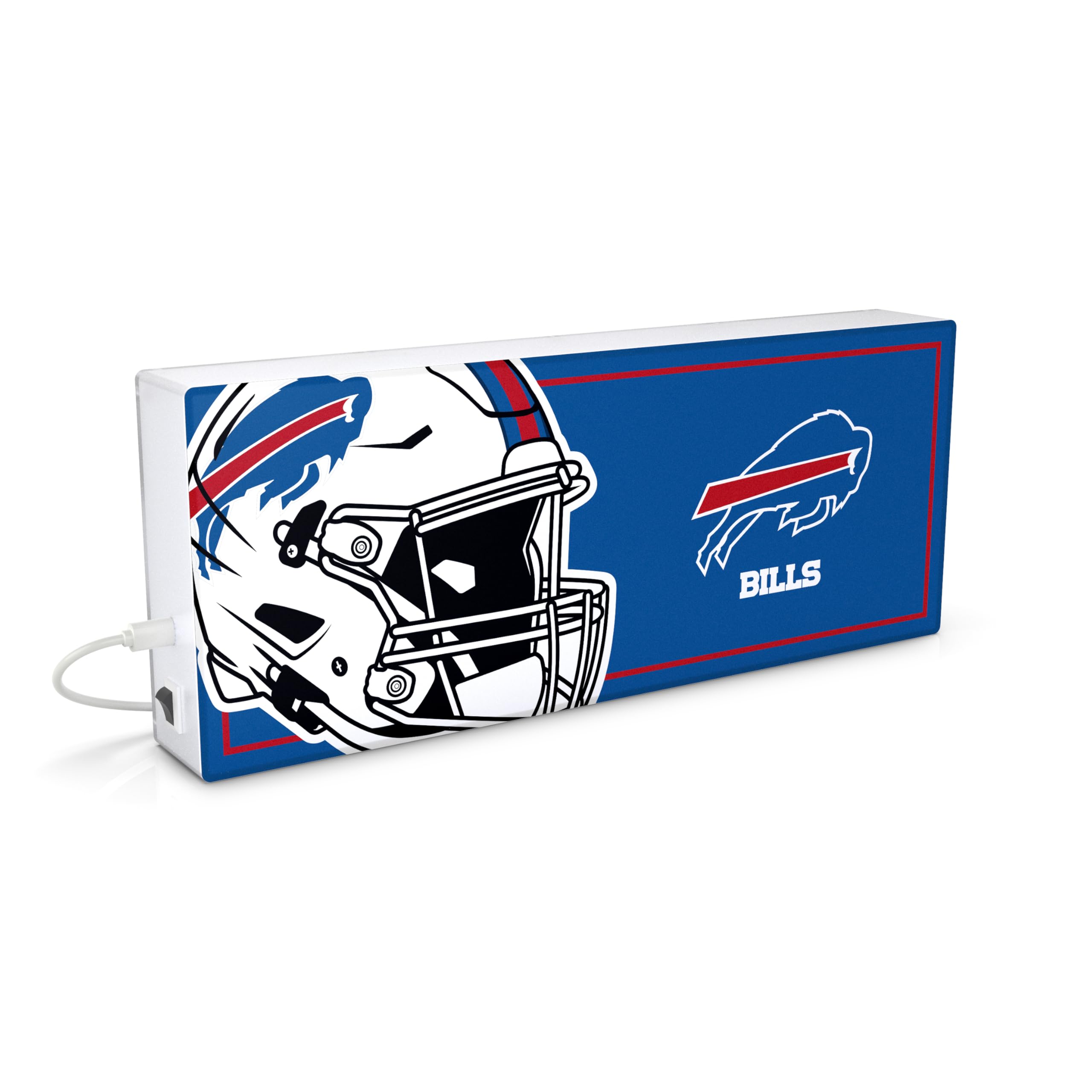 SOAR NFL LED Ambience Light Box: Elevate Your Space with Officially Licensed Wall D  cor, Buffalo Bills