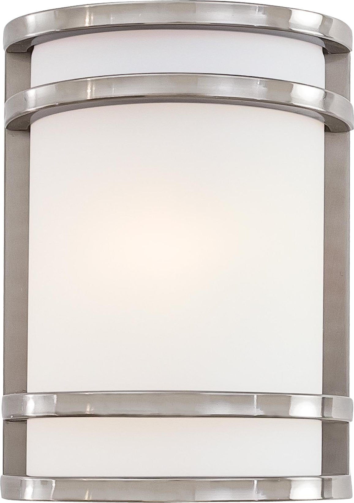 Minka Lavery Outdoor Wall Light 9801-144 Bay View Exterior Wall Lantern, Stainless Steel