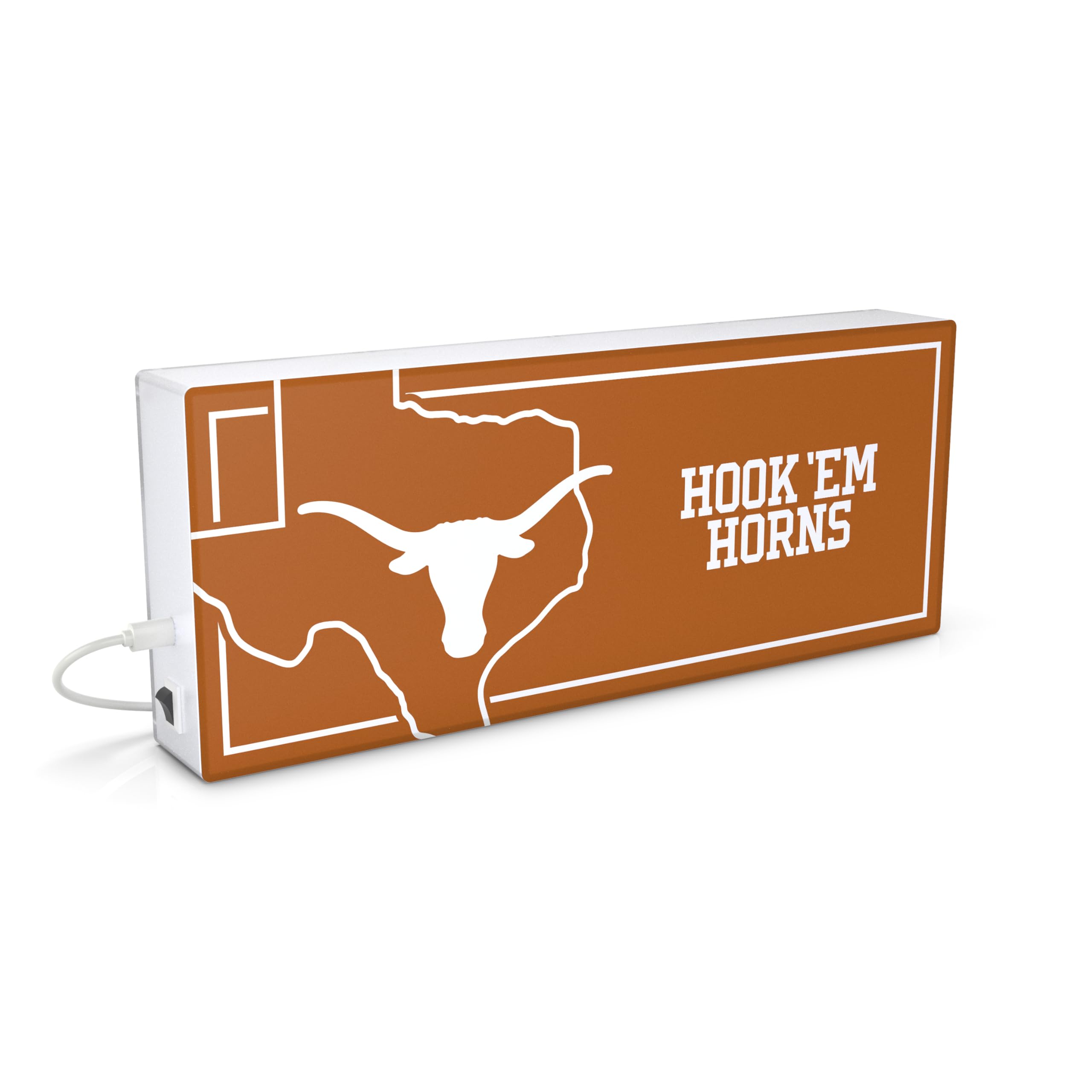 SOAR NCAA LED Ambience Light Box: Elevate Your Space with Officially Licensed Wall D  cor, Texas Longhorns