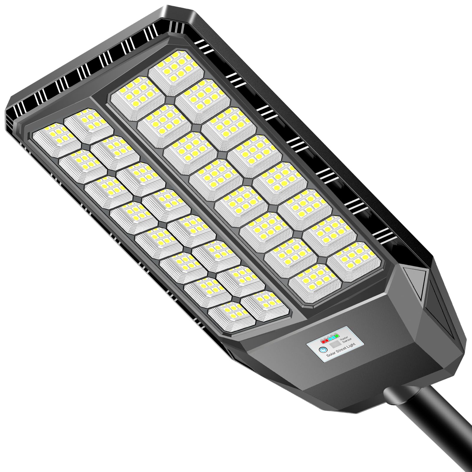 8000W Solar Street Light, Commercial Solar Street Lights Outdoor Dusk to Dawn, Solar Lights Outdoor with Motion Sensor and Remot