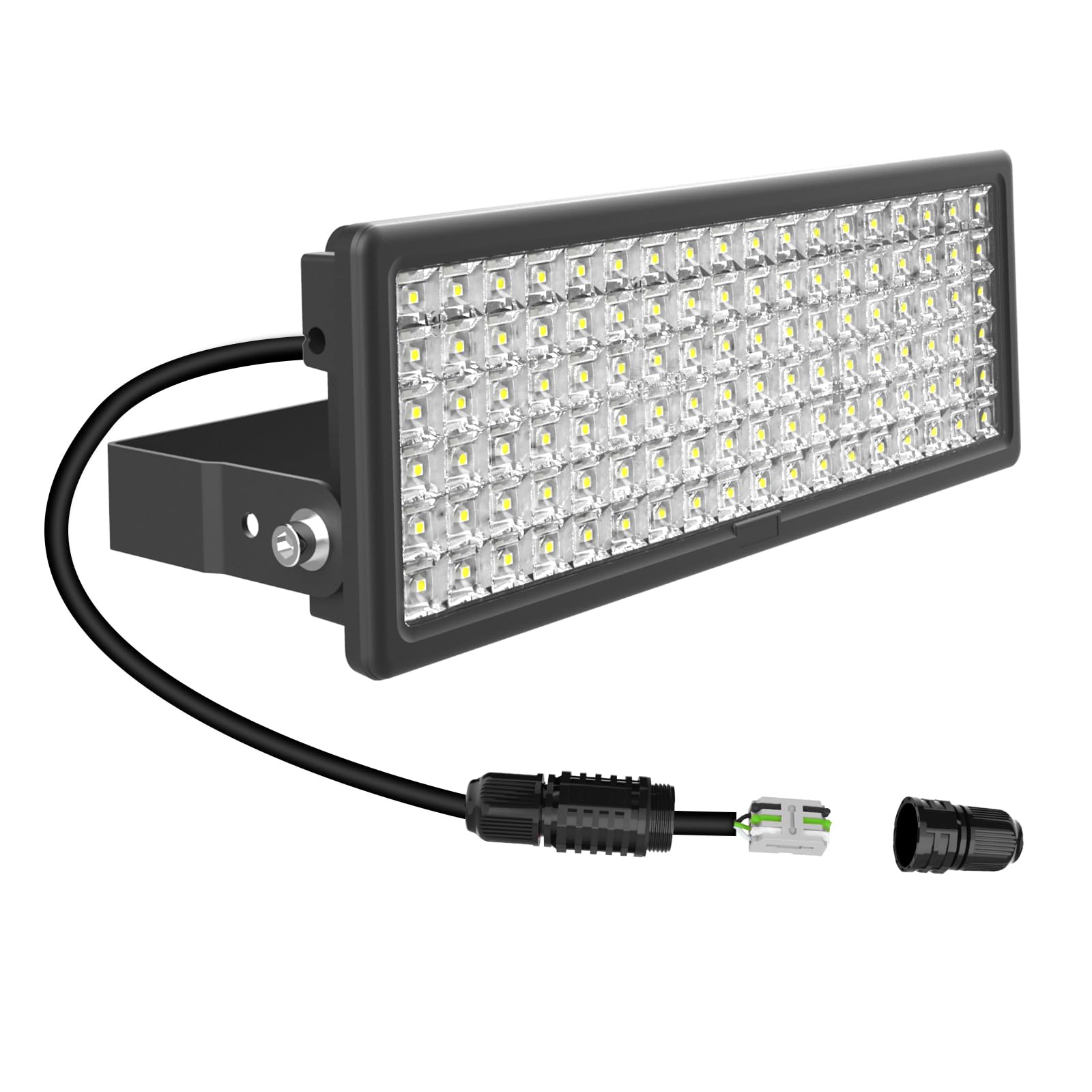 HOPEDAMAI 100W 14000LM LED Flood Lights Outdoor  Super Bright Arena Lights with Wider Lighting Angle  120V 6500K Daylight White  IP67 Waterproof Stadium Field Light for Backyard  Garden