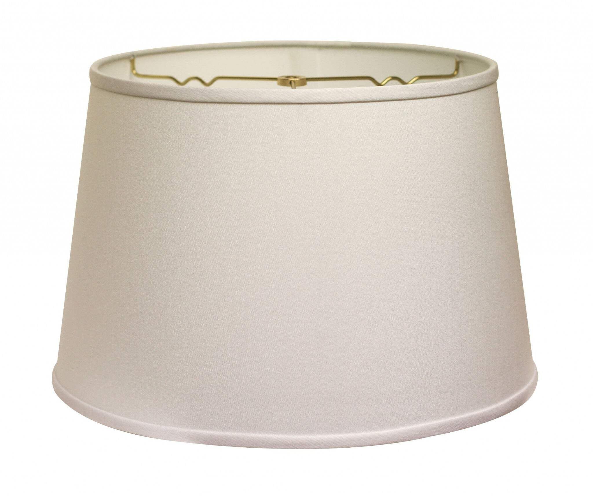 Homeroots 470261 14 In. Rounded Empire Slanted No Slub Lampshade - White
