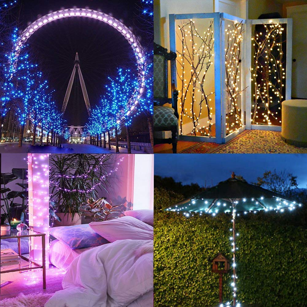 OMIKA Fairy Lights 40ft 120 LED Color Changing String Lights with Remote, 16 RGB Colors, 132 Modes for Bedroom, Wedding, Christmas, Halloween Decor