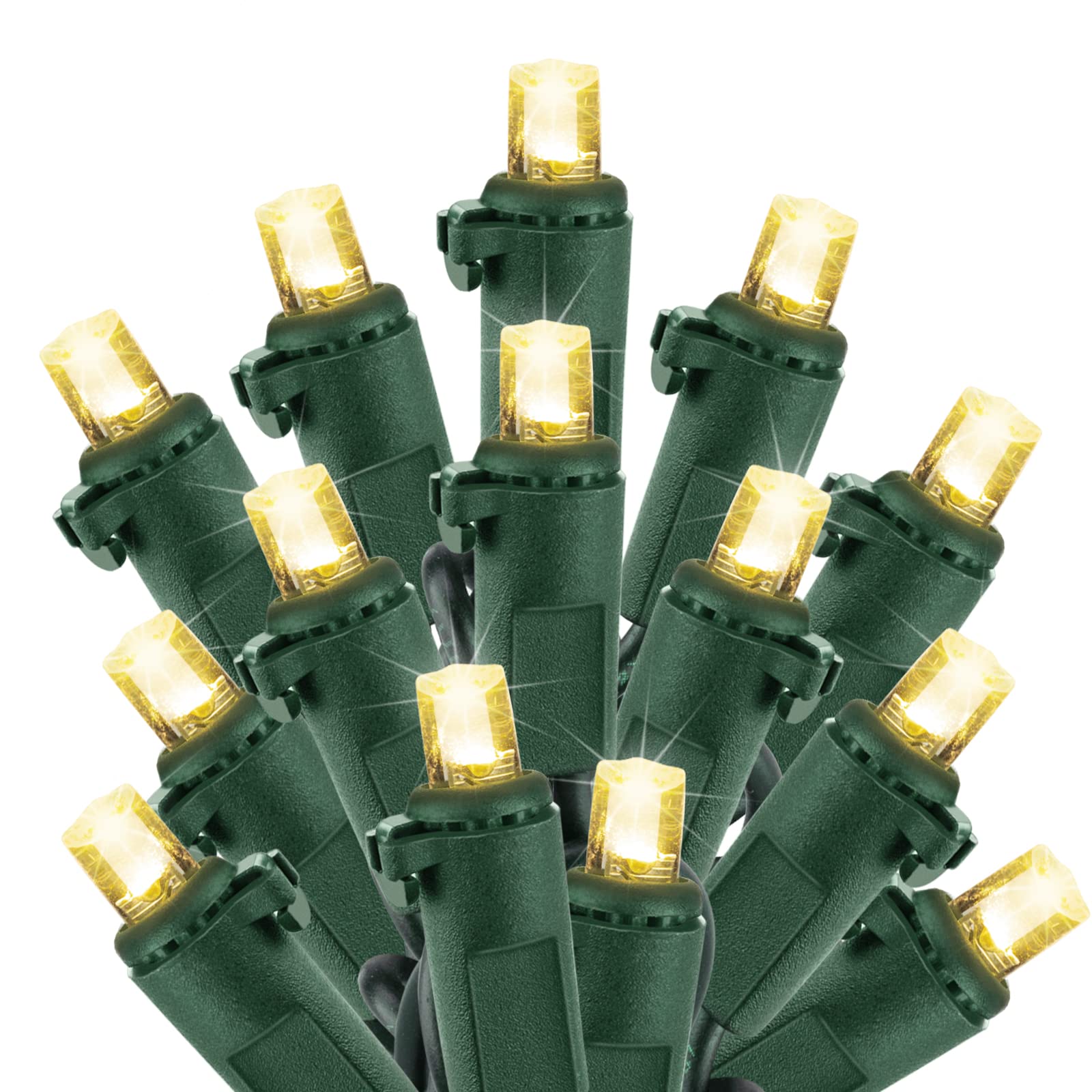 Christmas LED Mini String Lights, 28Feet 100LEDs Mini Lights for Christmas Tree, UL Listed Christmas Lights Set Waterproof Plug 