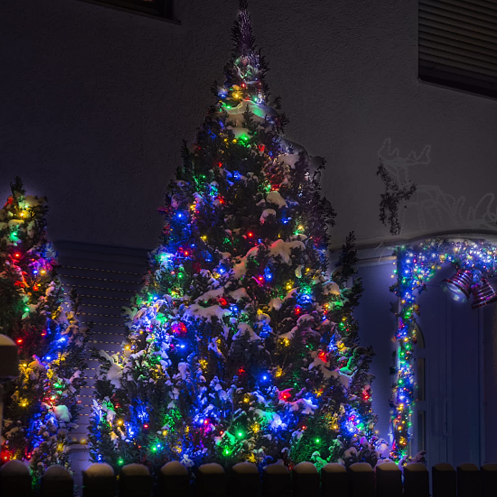 Suddus 33Ft 100 Led Outdoor String Lights, Multi Color Fairy Lights Battery Operated With Remote, Led Twinkle Lights For Bedroom, Backyard, Wedding, Tree, Mason Jar, Wall, Centerpiece, Christmas