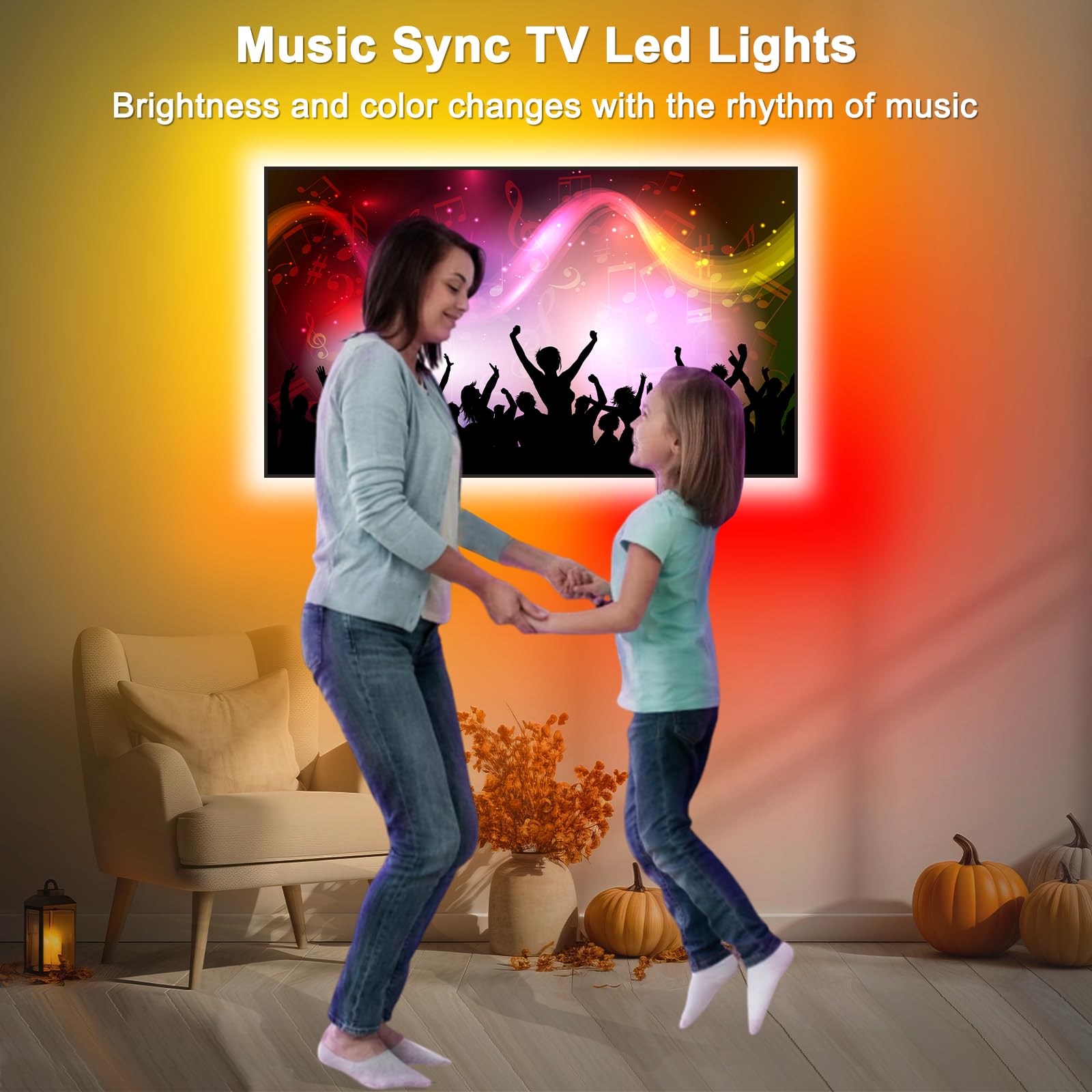 Daymeet LED Strip Lights for TV, RGB Dreamcolor, 9.84ft for 32-43in TV, APP Remote Control, Model XR-CAHCX3M