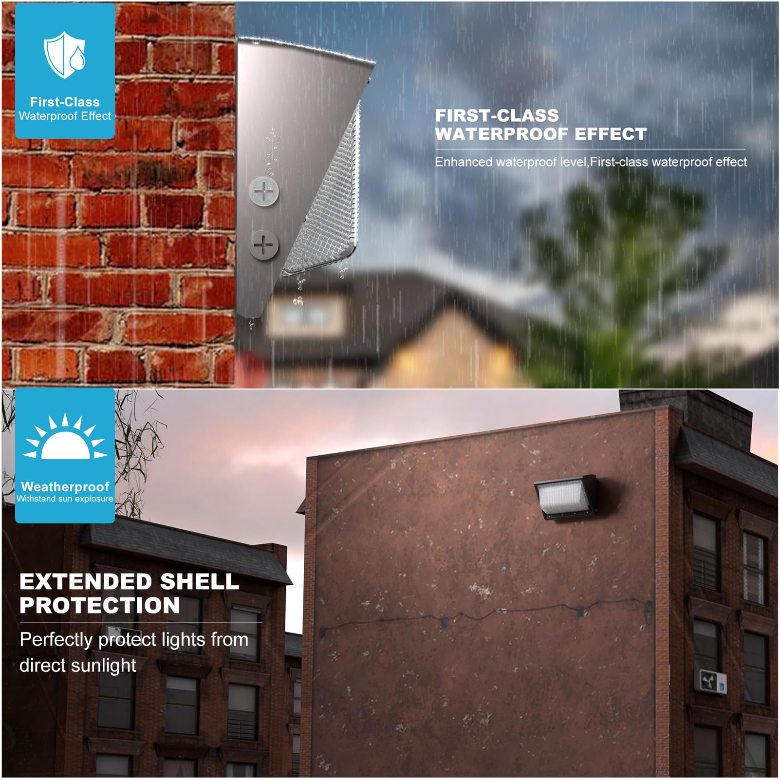 Lightdot 200W 6Pack Led Wall Pack Lights, Dusk To Dawn, 30000Lm, Waterproof Outdoor Security