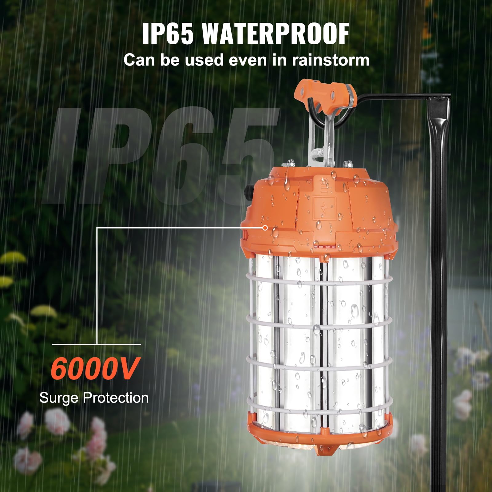 VEVOR LED Work Light 150W 20000lm Waterproof Portable 5000K Orange Model GT-ZBQW-150W