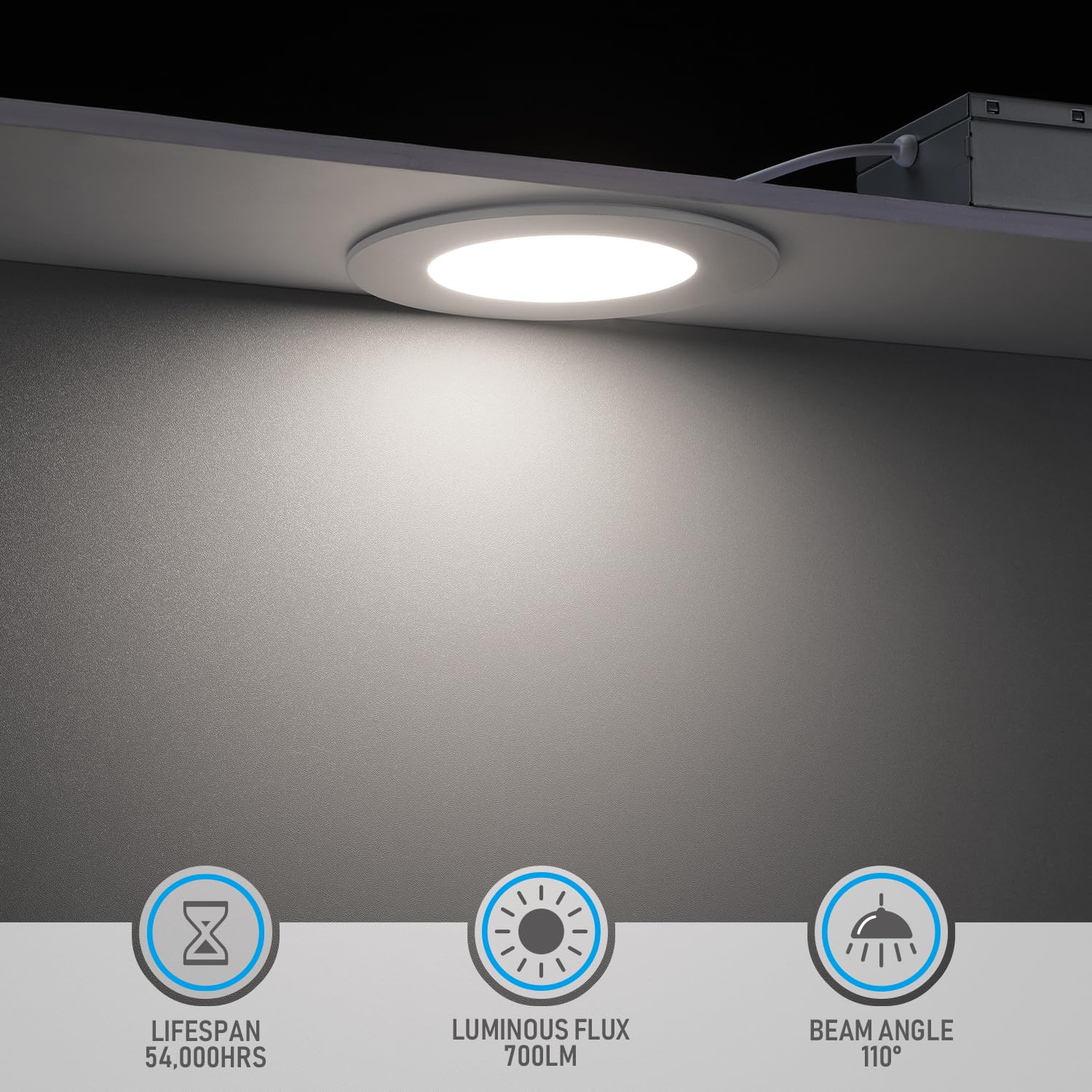 TORCHSTAR 4 Inch Slim LED Recessed Lighting, 10W 650LM, Daylight (5000K), Dimmable, ETL & Energy Star, Pack of 6