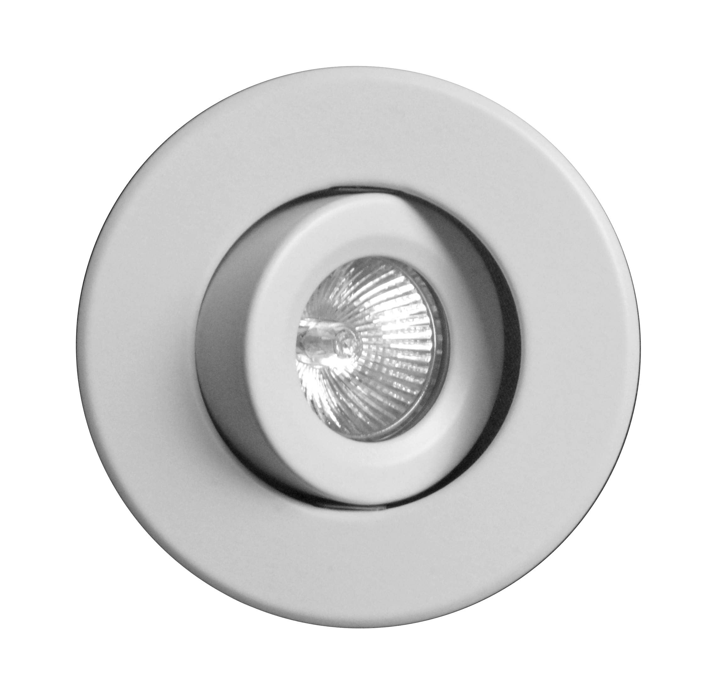 Nicor Lighting 4 Inch White Recessed Gimbal Trim For Mr16 Bulb (14558Wh) - (Bulb Not Included)
