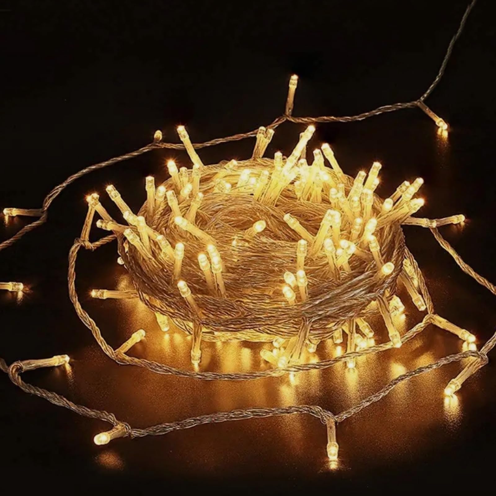 Jacuxlss 33Ft 100 Led Plug In Connectable Fairy String Lights  8 Mode Decorative Lights For Home  Bed Room  Classroom Wall Ceiling Tree Hanging Indoor Outdoor Easter Christmas Decor  Warm White