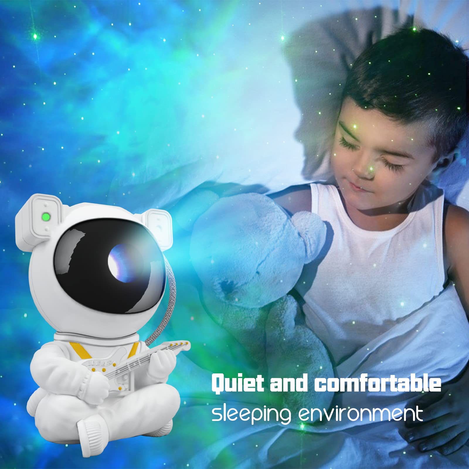 Star Projector For Kids - Astronaut Nebula Galaxy Night Light With Remote Control, Timing And Rotation - Magnetic Decor For Bedr
