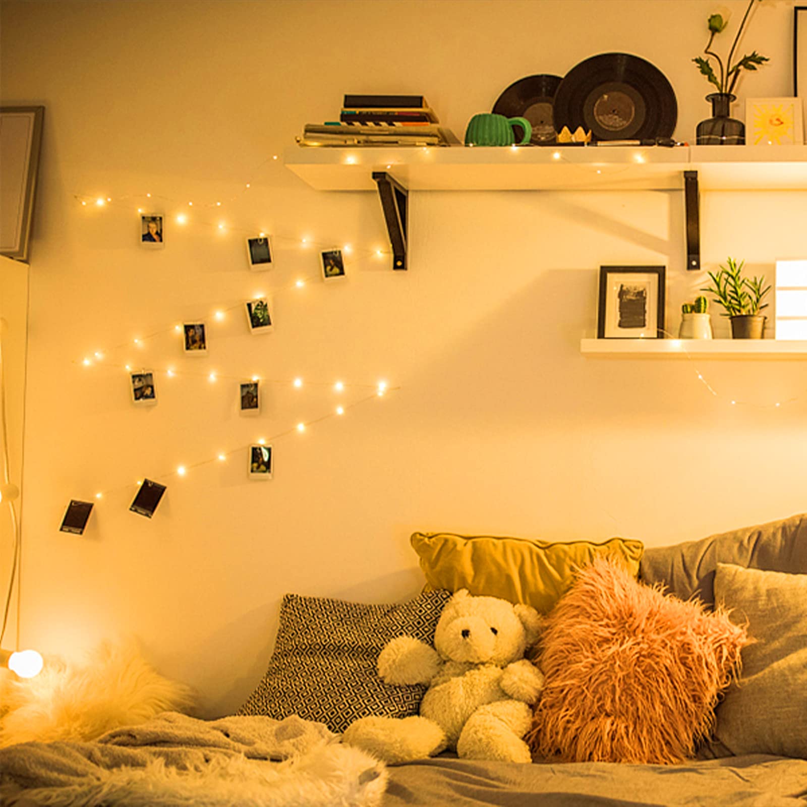 24 Pack Fairy Lights Battery Operated String Lights 7 Feet 20 Led Waterproof Christmas Lights Silver Wire Firefly Starry Moon Lights For Bedroom Diy Party Wedding Patio Christmas