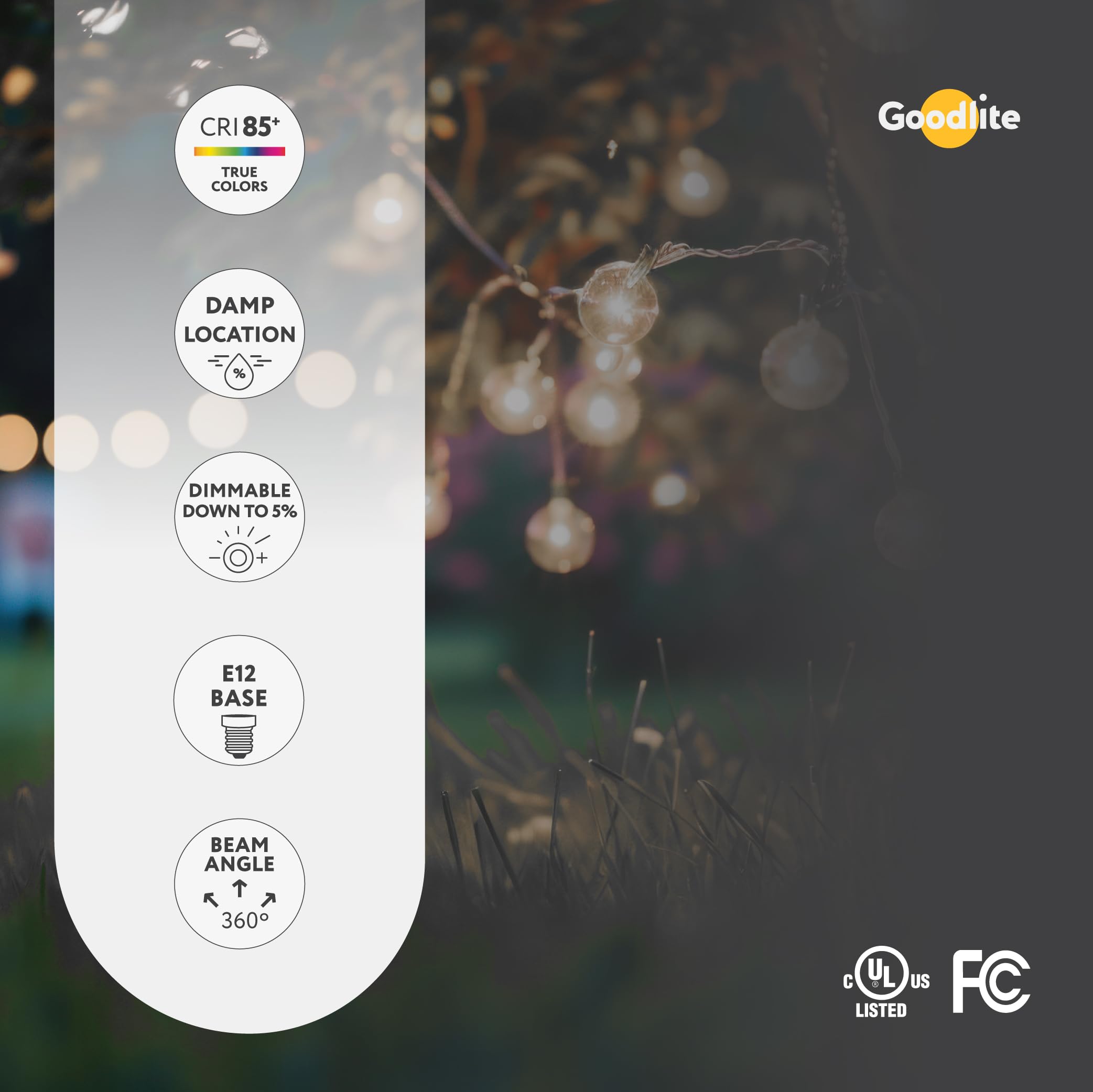 Goodlite C32 Led Chandelier Bulb, Torpedo Tip, 8W (100W Equal), Dimmable, 1050 Lumens, Neutral White 3500K, 15K Hrs, Eco-Friendl