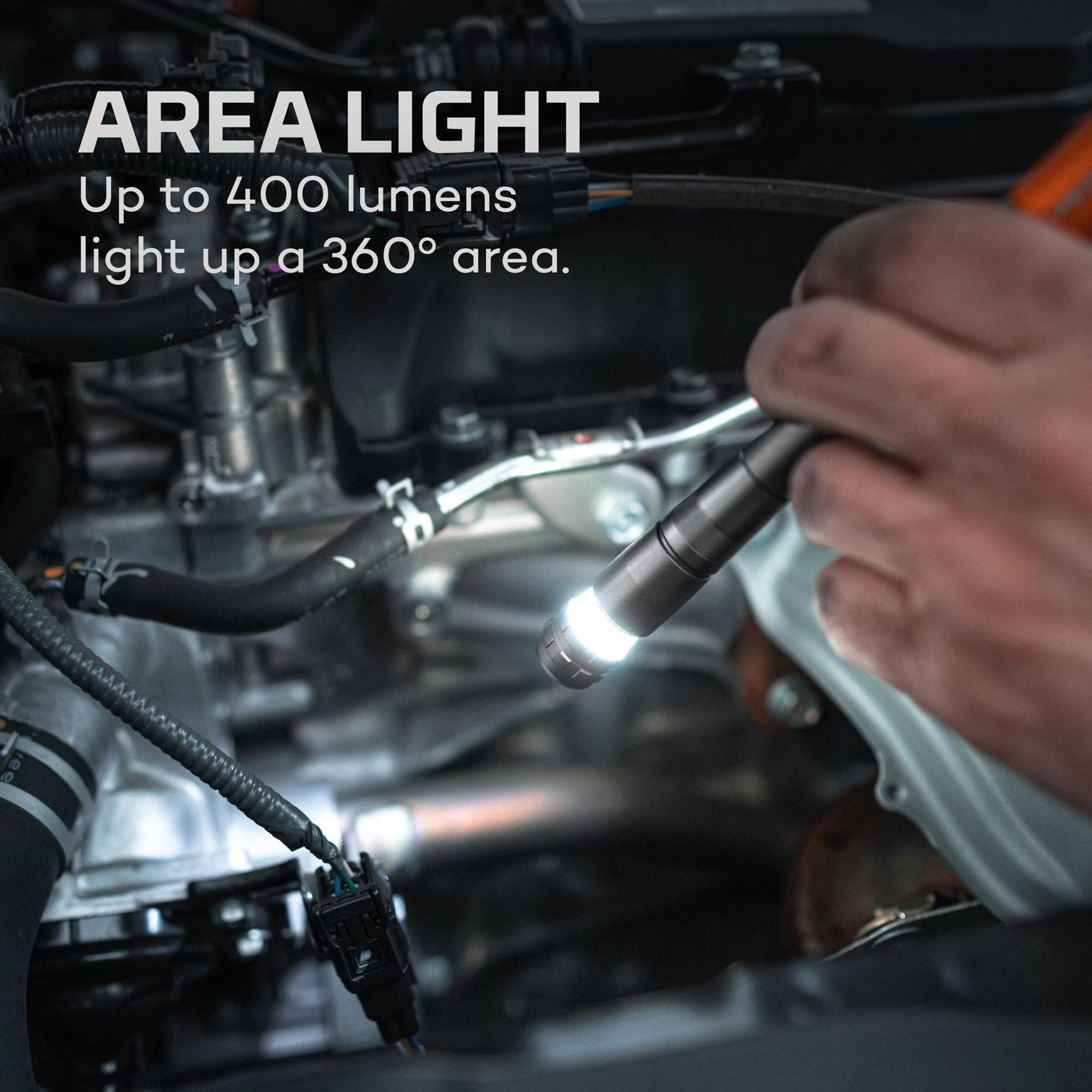 NEBO Inspector 500+ Pen Light - 500 Lumen LED Flashlight, Rechargeable, Waterproof, Gunmetal Gray, Model NEB-POC-1000