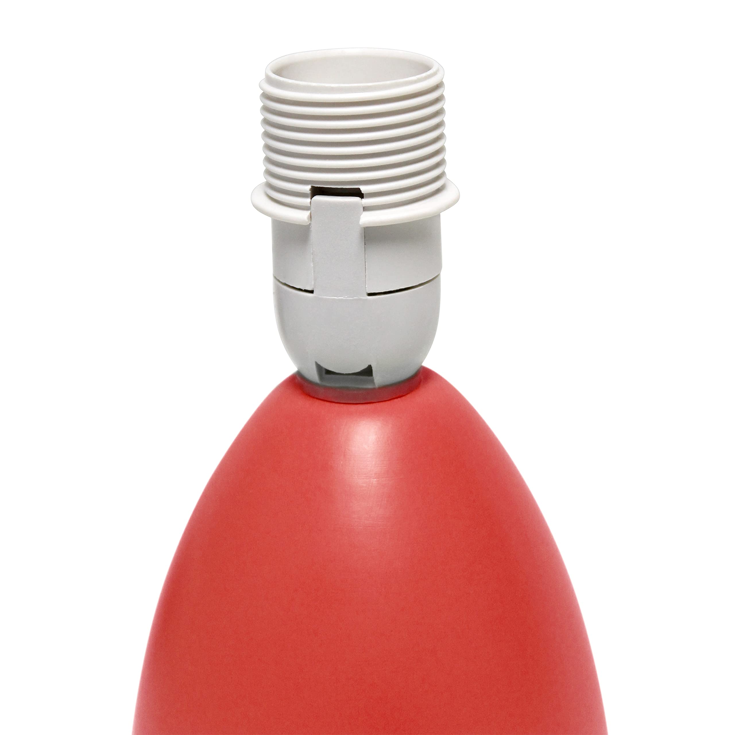 Simple Designs Lt2009-Org-2Pk Mini Egg Oval Ceramic Table Desk Lamp 2 Pack Set, Orange