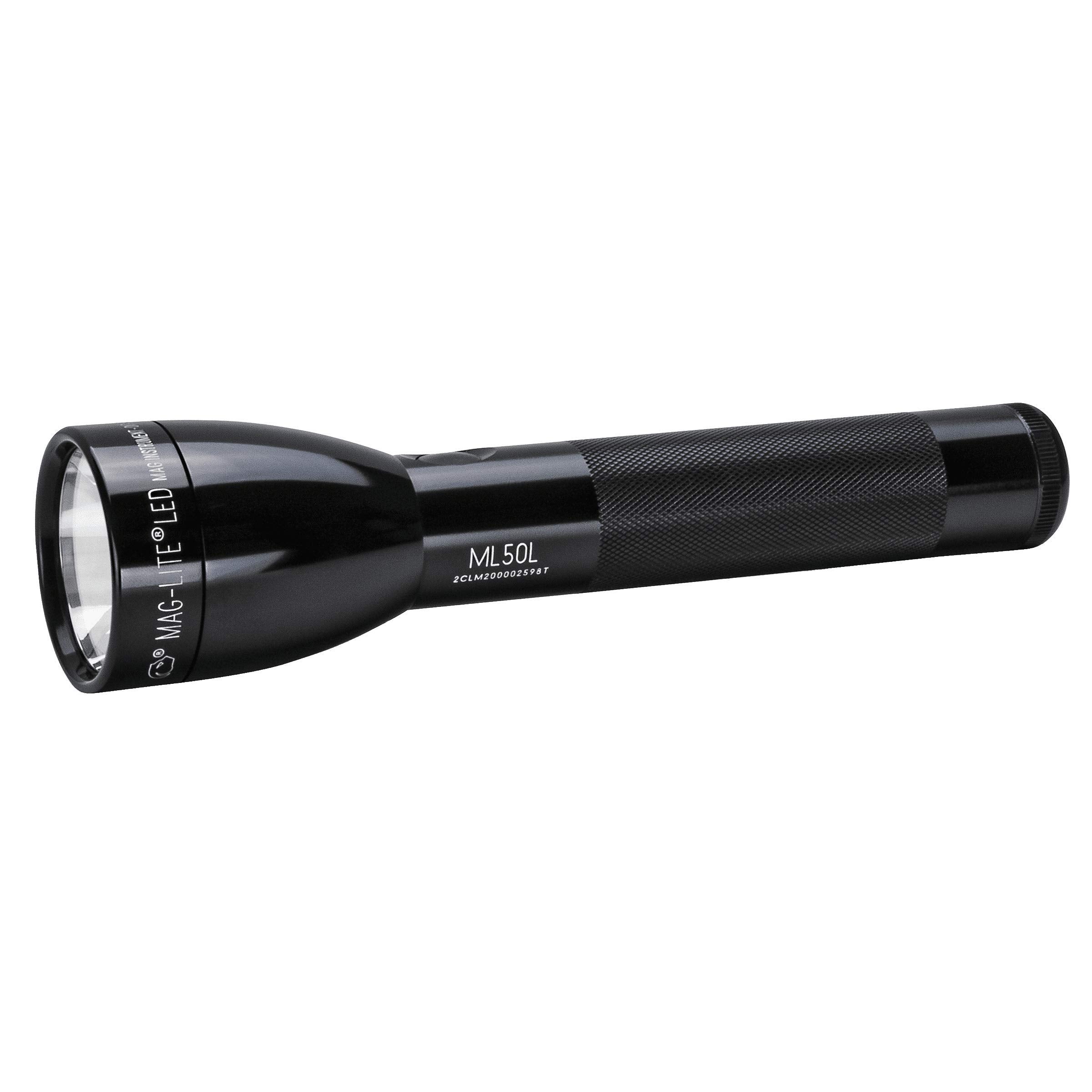 MagLite ML50L LED Flashlight - 2-Cell C, Black - Blister Pack, Model ML50L-S2016, Durable Material