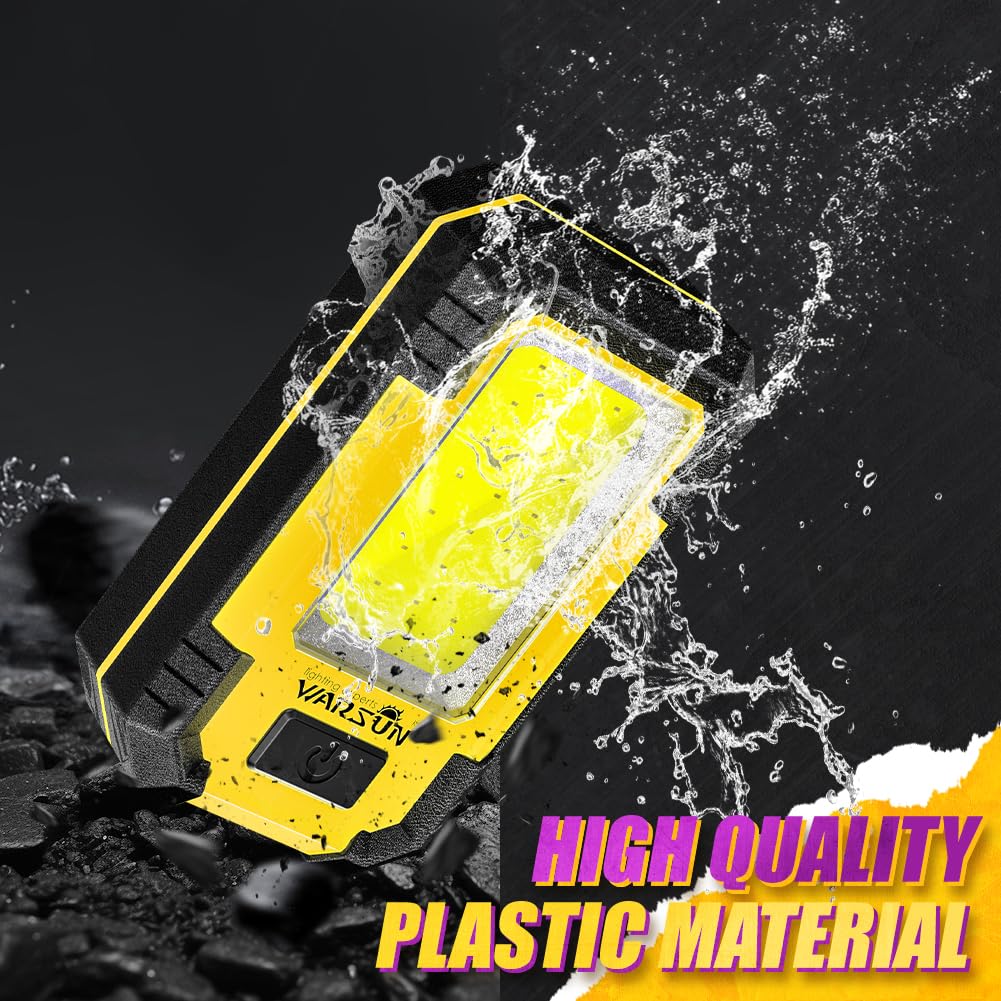 Warsun Portable Led Rechargeable Work Light,Magnetic Base & Hanging Hook, 30W 1200Lumens Super Bright, 5000K, For Car Repairing,