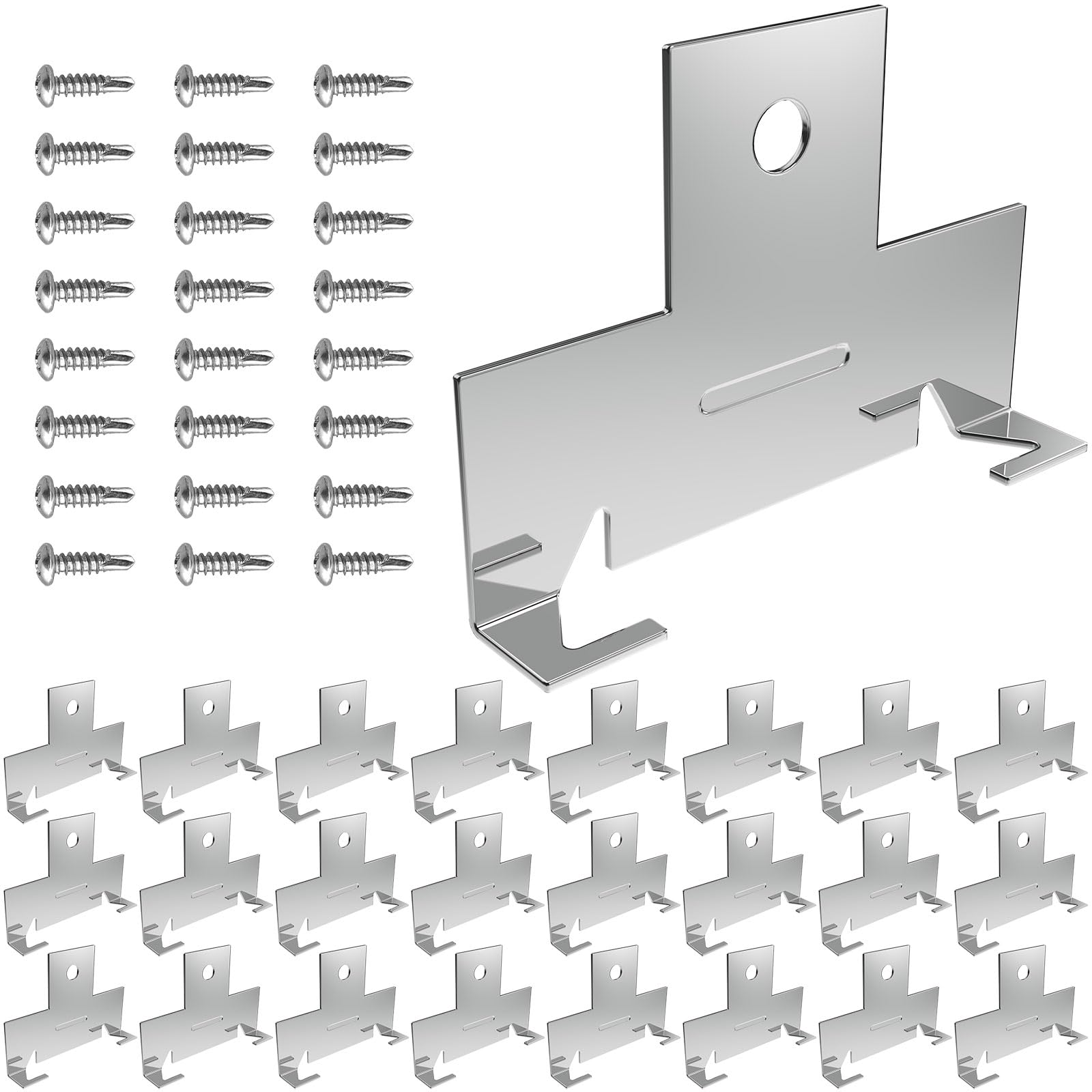 24Pcs Retrofit Recessed Light Clips Housing C Clips For Downlight,With Self Tapping Screw,Metal Recessed Lighting Clips For Down Light Can Lighting,For Use With Torsion Springs
