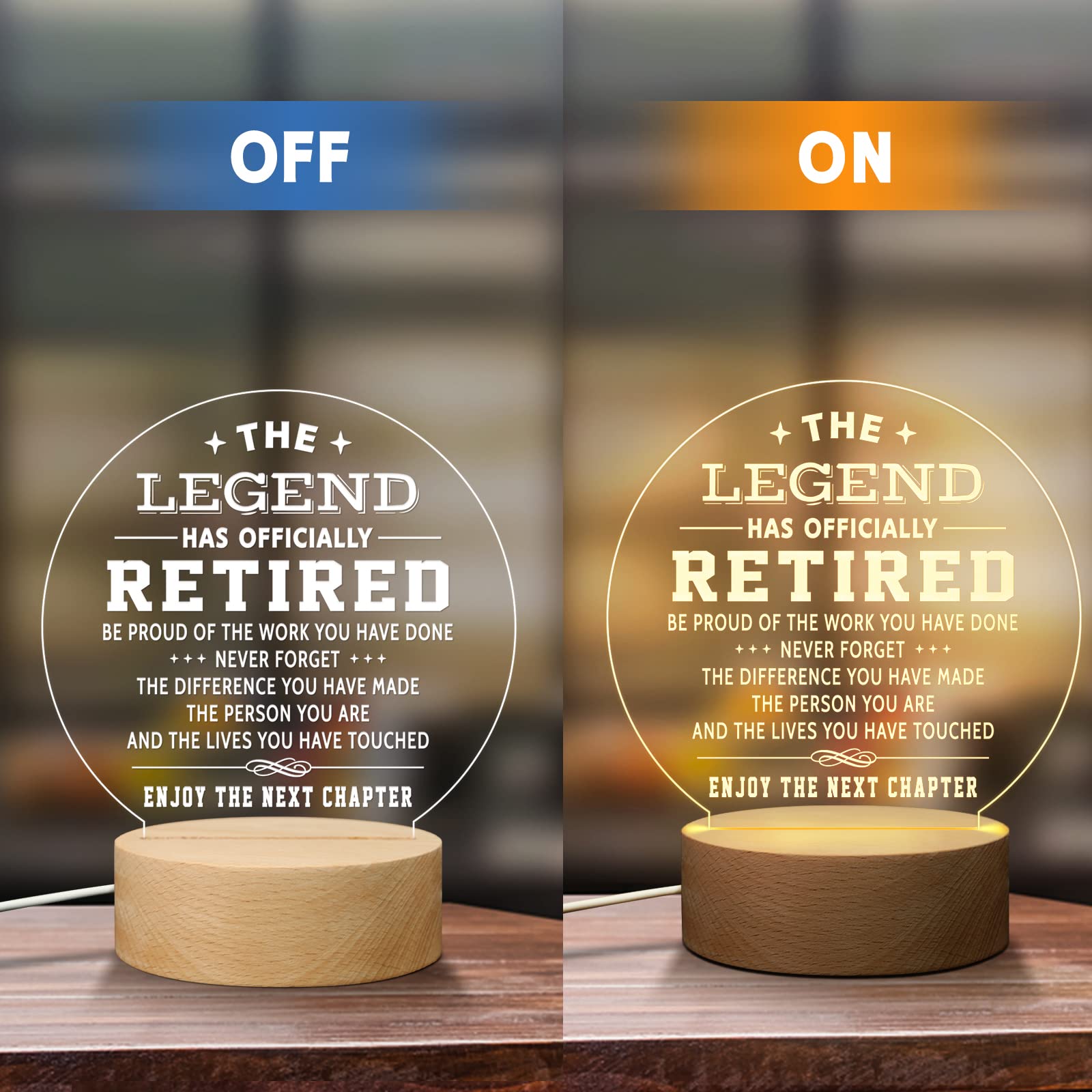 Petalsun Retirement Gifts for Men 2024, Retirement Gifts, Happy Retirement Decorations, Retirement Plaque, The Legend Has Retire