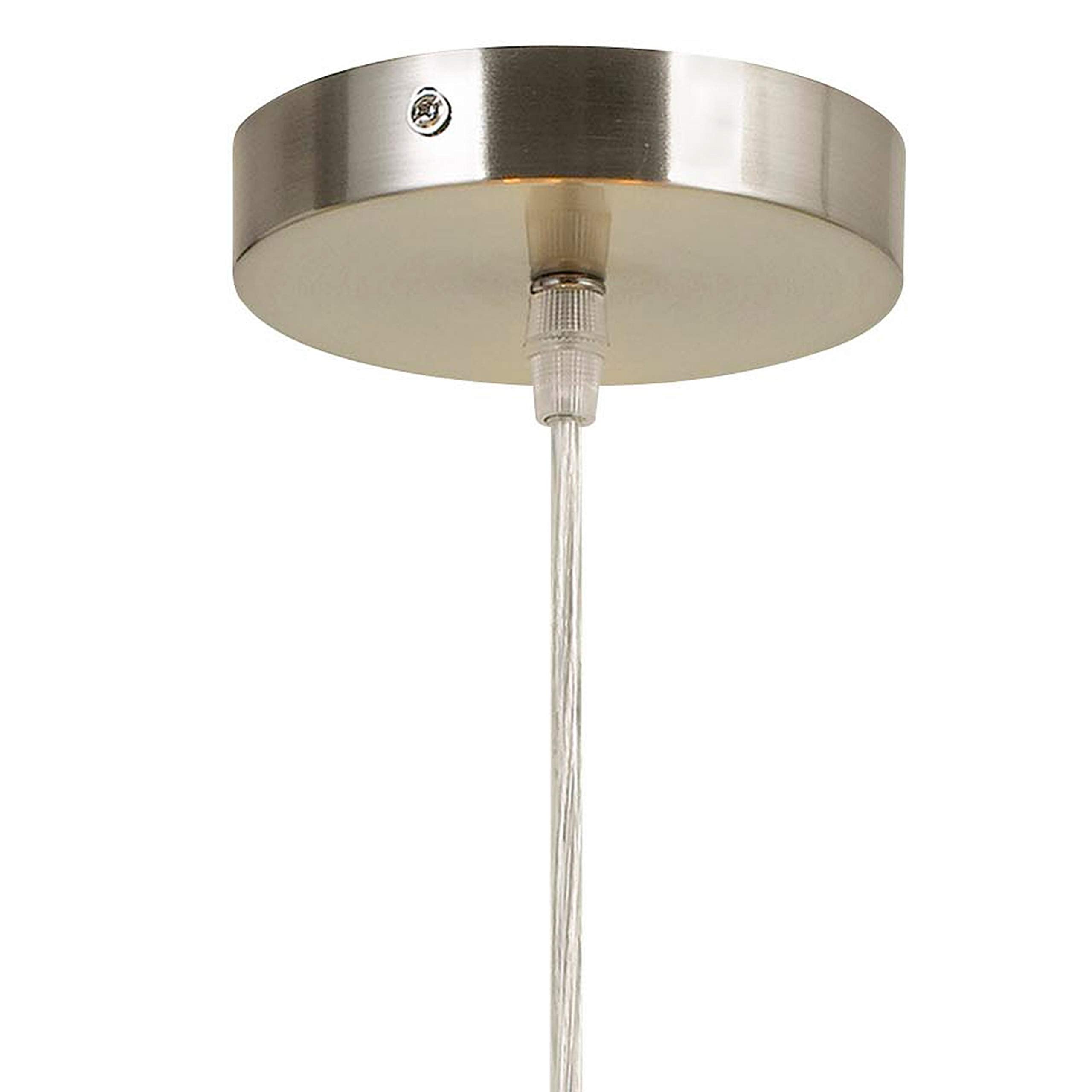 Benzara 60W Drum Shade Pendant Fixture, Metal, Beige and Silver, Model BM224706