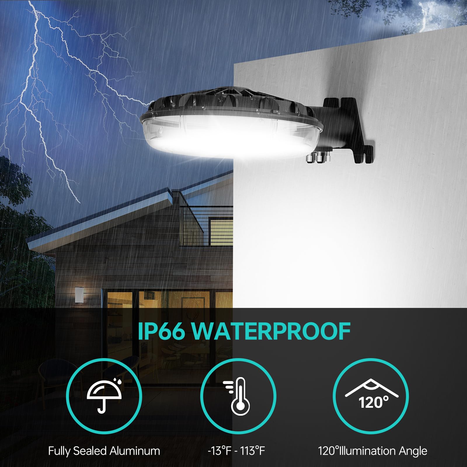 Joy Anan Led Barn Light, 150W Dusk To Dawn Led Outdoor Light With 20000Lm 6500K Daylight, Ip66 Waterproof Security Exterior Stre