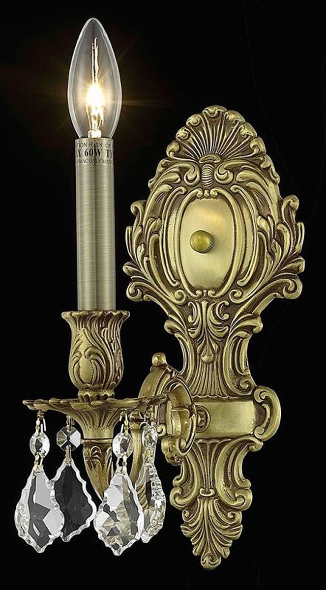 Elegant Lighting Royal Cut Crystal Chandelier 8in French Gold Alloy Steel, Glass, Wood Model 9601W5FG/RC