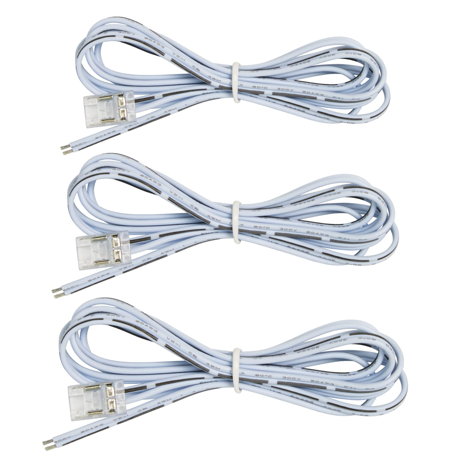 Armacost Lighting White/Single Color COB 48'' Wire Lead Connector- 3 Pack 560925