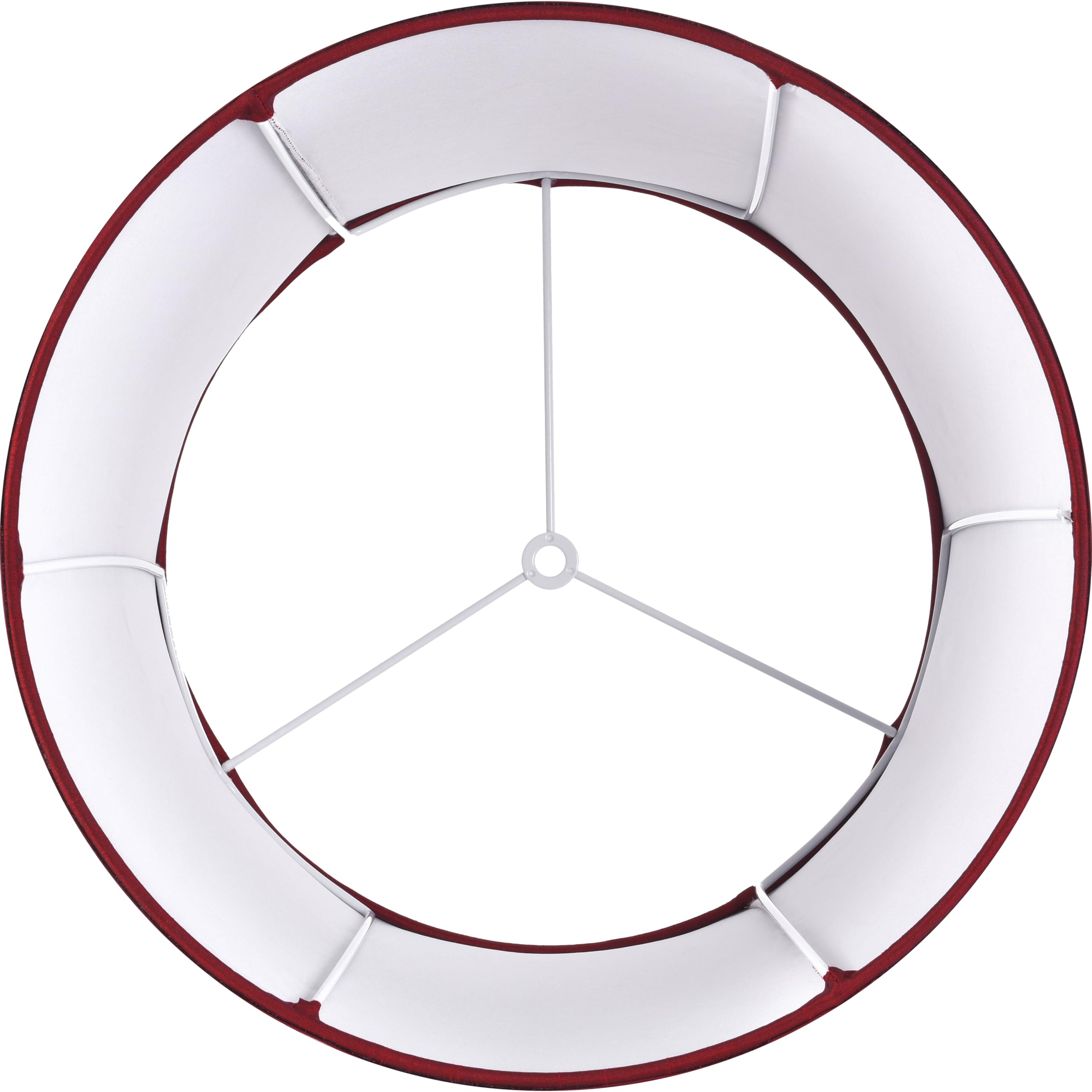 Goso Red Lamp Shades Set Of 2 Large Drum,12X14X10 Inch Spider Vintage Lamp Shade For Floor Lamps Table Lamp,Natural Faux Silk Fa