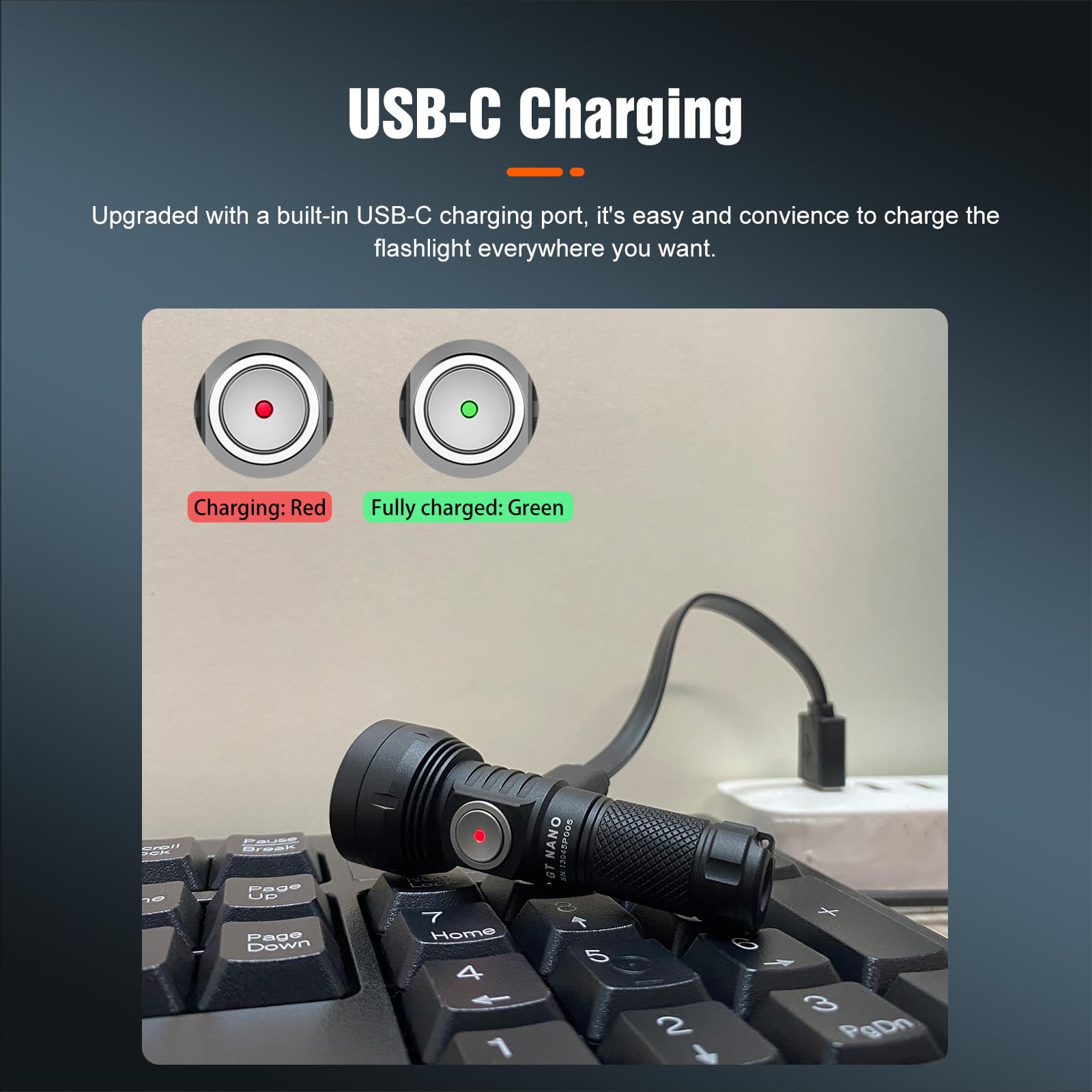 Lumintop Gt Nano Keychain Flashlight 450 Lumens Mini Flashlight 300 Meters Beam Distance Single 10180 Li-Ion Battery (Included)